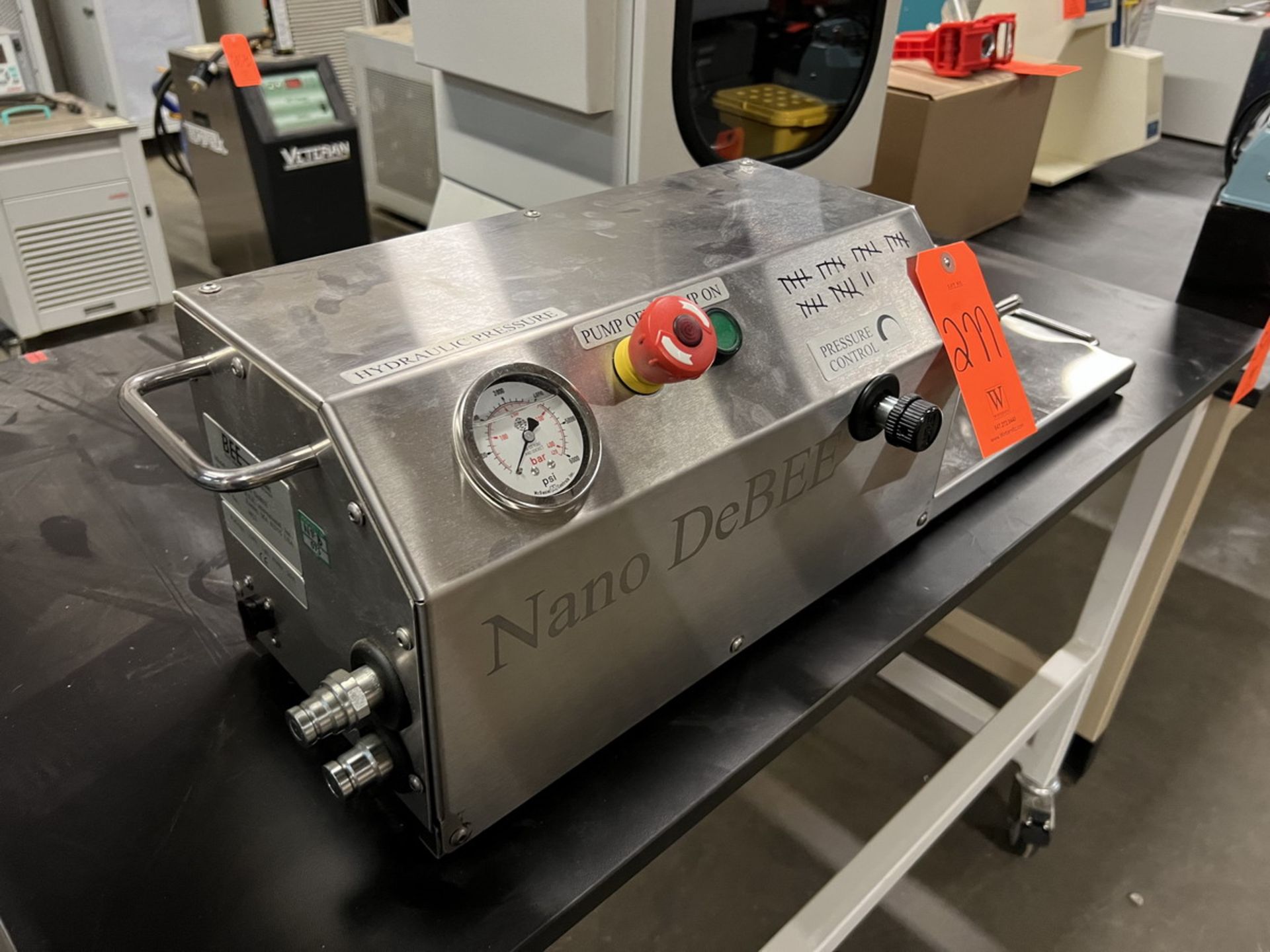 B.E.E. International Nano DeBee Bench-Top High-Pressure Laboratory Homogenizer, S/N: 8923 (2008); - Image 3 of 5