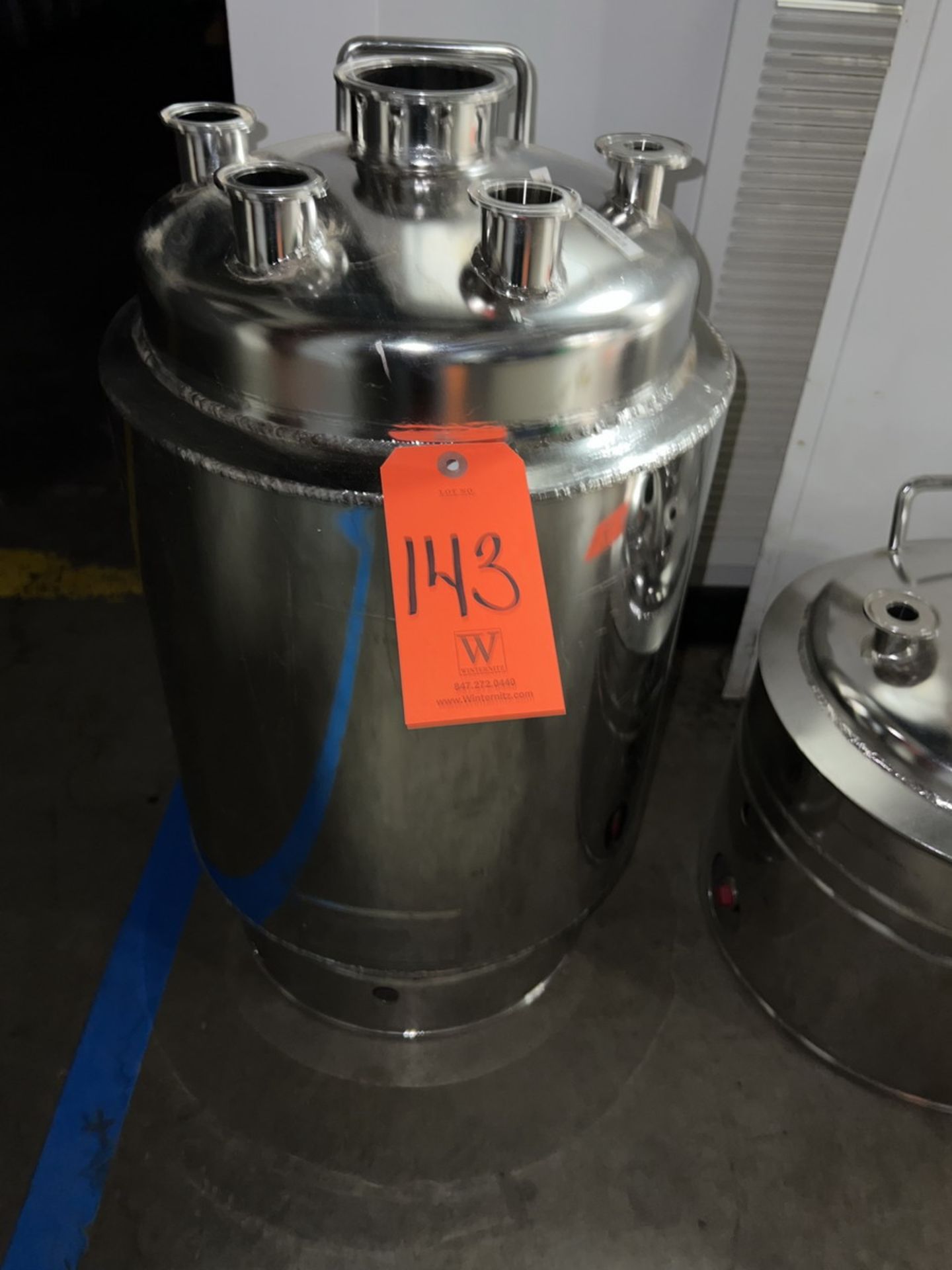 Stainless Steel Jacketed Tank/Reactor; 15/20-Liter (approx.) Capacity