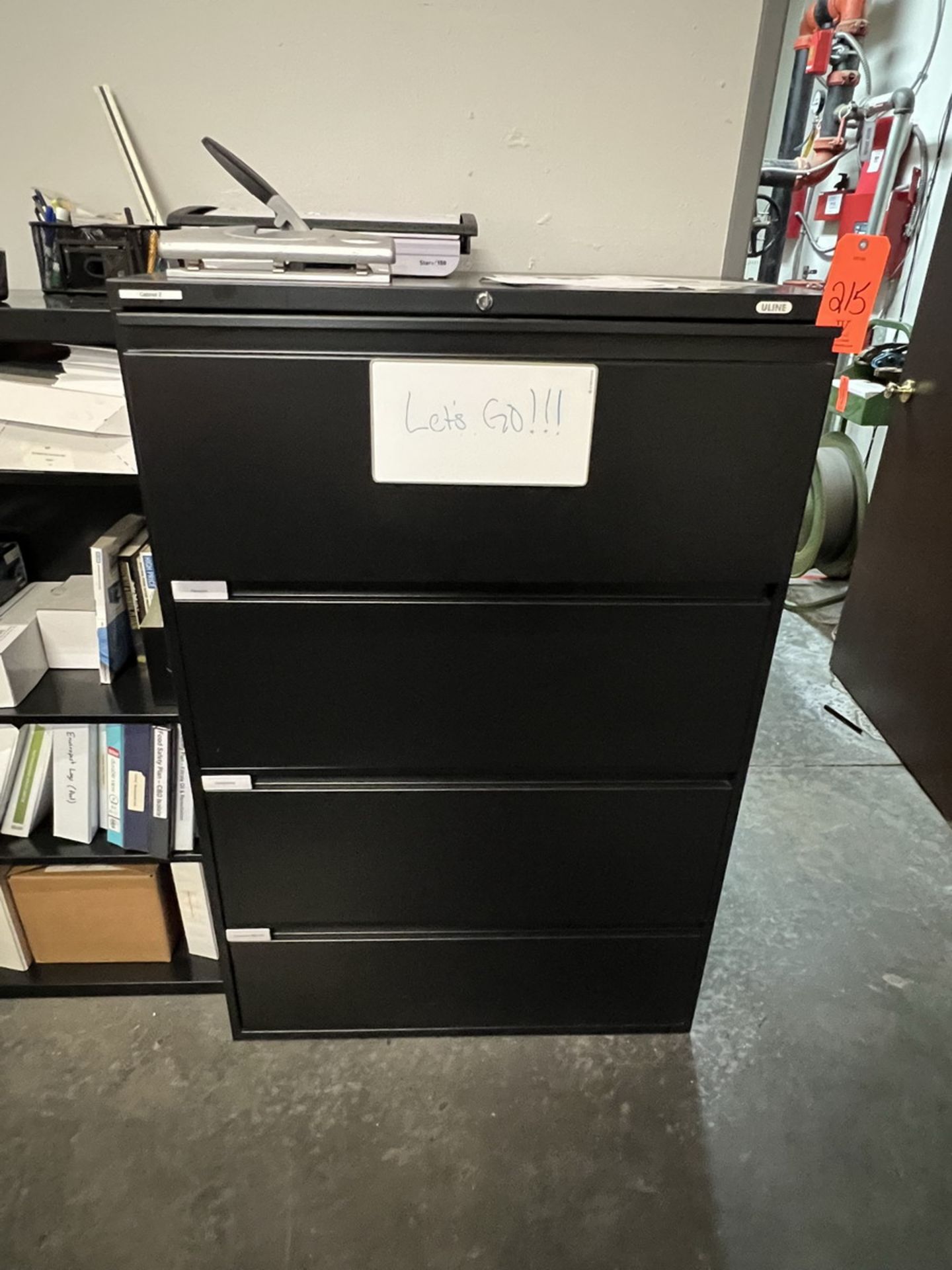 Lot - Assorted Office Furniture, to Include: (2) U-Line 4-Drawer File Cabinets, (1) Bookshelf, (1) - Image 4 of 6