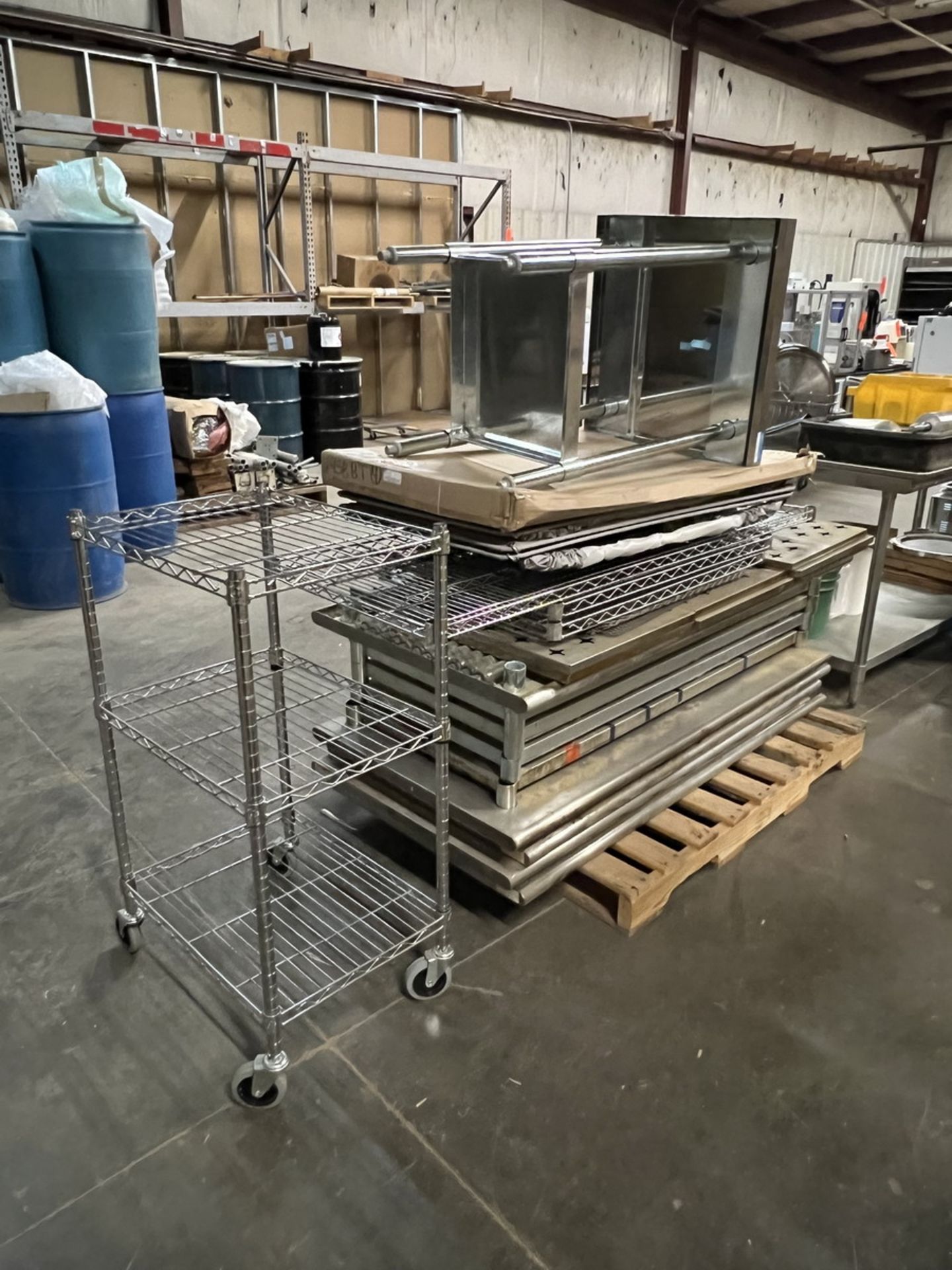 Lot - (10) Assorted Stainless Steel Tables (Disassembled); with (1) Portable Cart, (1) 24 in. wide x - Image 2 of 2