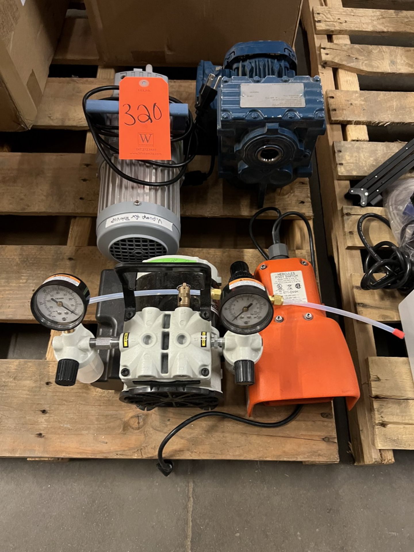 Lot - (3) Assorted Vacuum Pumps; to Include: (1) Foot Peddle Actuator