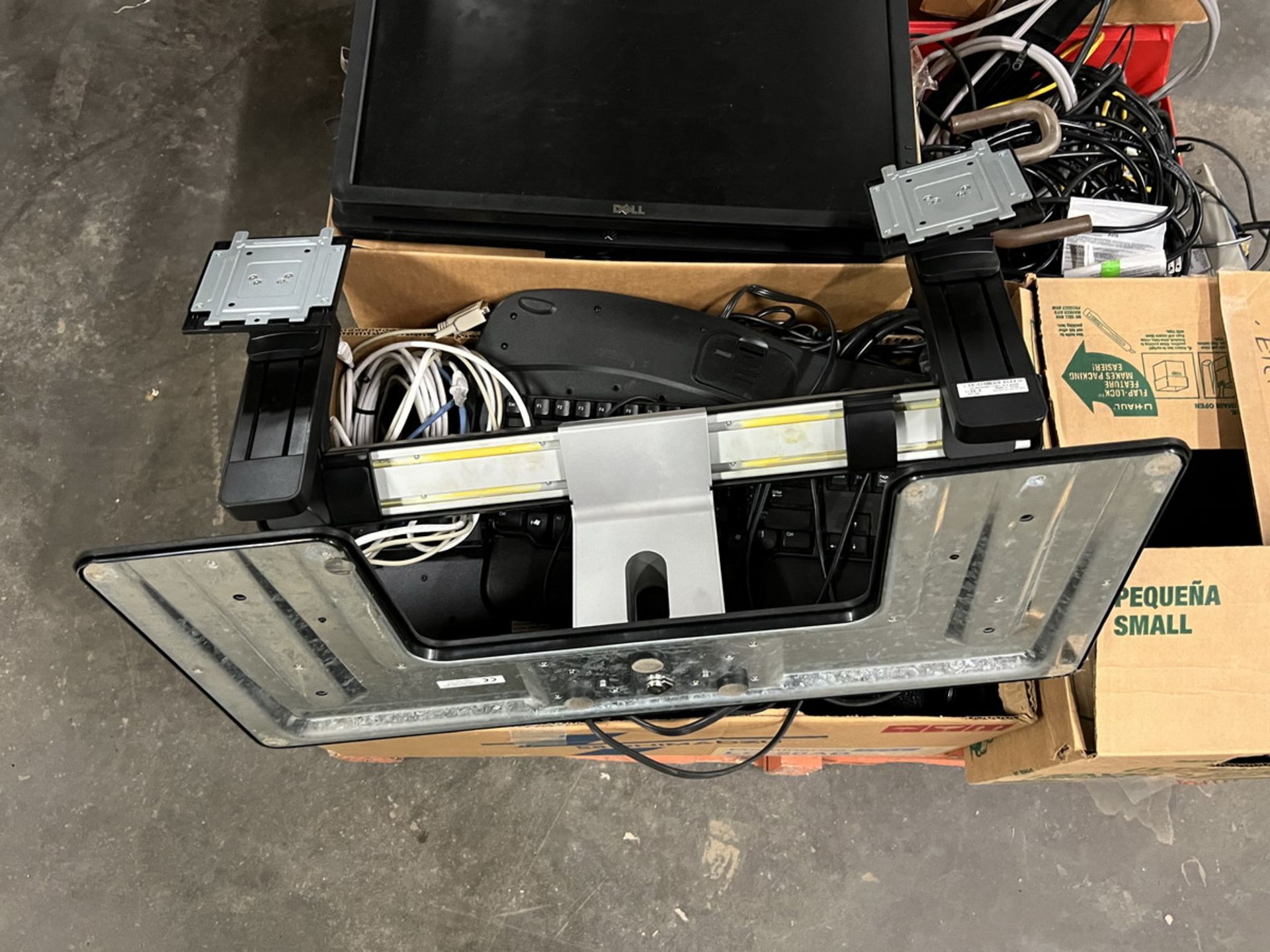 Lot - Assorted Computer Screens, Keyboards, Mice, Servers and Wires (on Skid) - Image 6 of 7