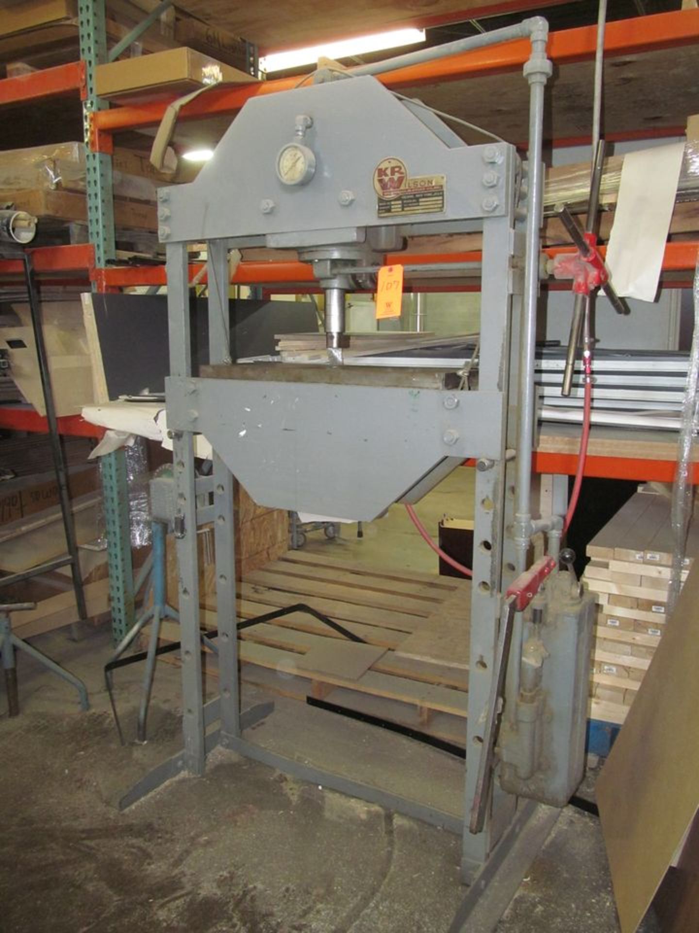 KR Wilson 60-Ton Capacity Model 37G Hydraulic H-Frame Press, S/N: A-3255; with 30 in. x 10 in. - Image 2 of 7