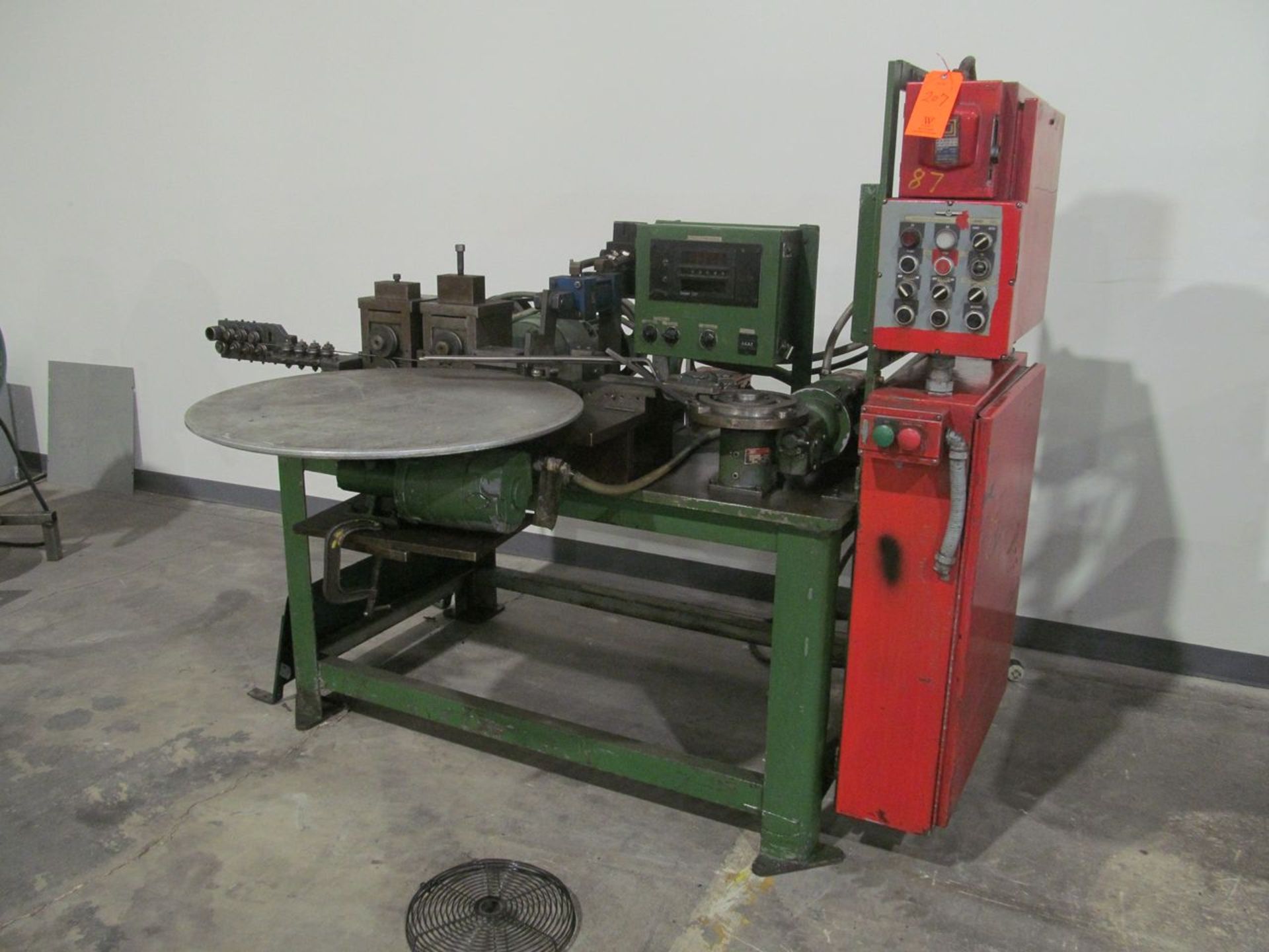 Wire Forming Machine; Custom Made, with Cooper-Weymouth .187 Dia. 7-Rolls Wire Straightener S/N: