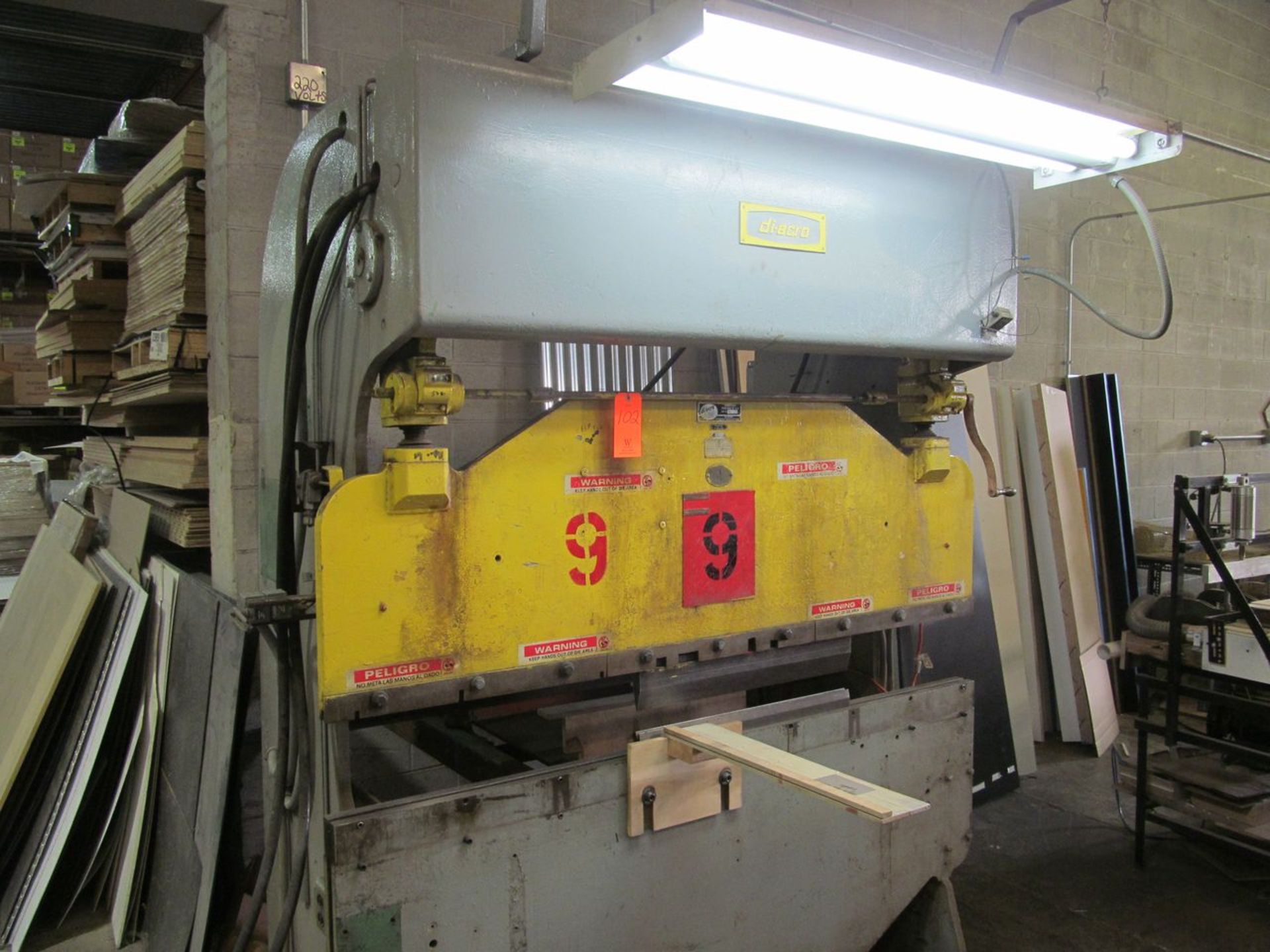 Di-Acro 6 ft. Model 14-72 Mechanical Press Brake, S/N: JG-1081; with Power Back Gauge, Link Electric - Image 5 of 12