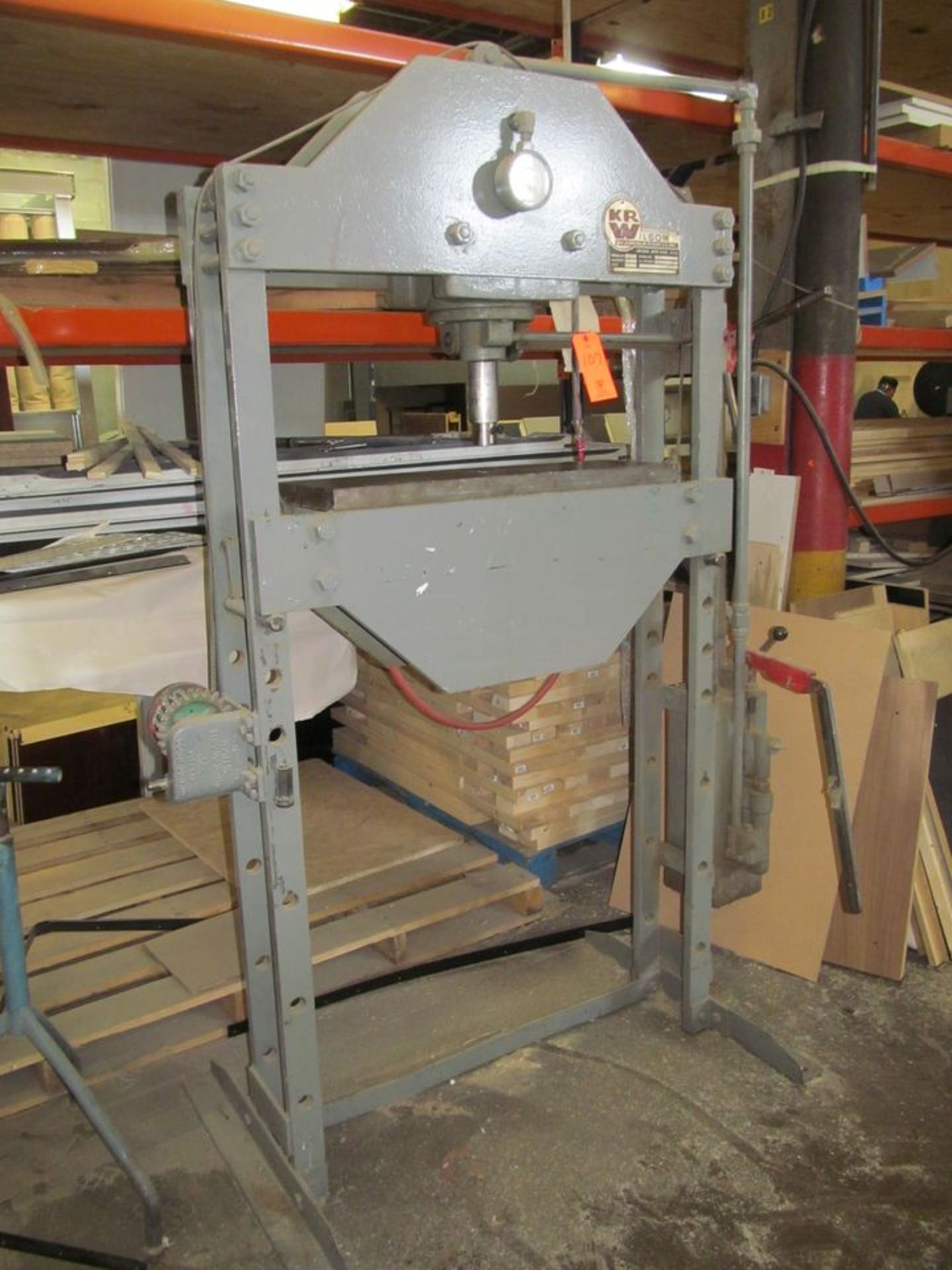 KR Wilson 60-Ton Capacity Model 37G Hydraulic H-Frame Press, S/N: A-3255; with 30 in. x 10 in. - Image 3 of 7