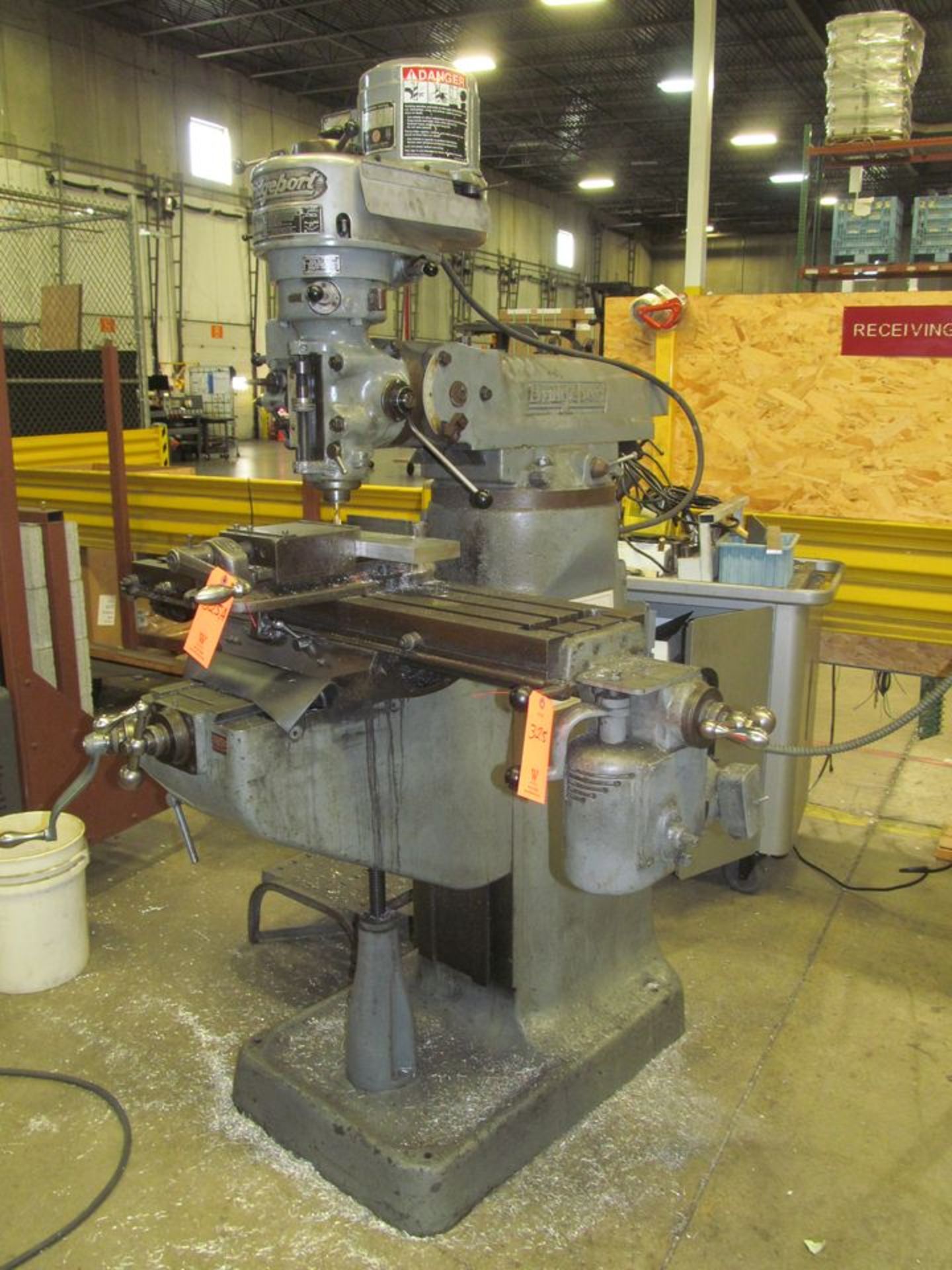 Bridgeport 1-1/2 HP Vertical Milling Machine, S/N: 12BR117828; with 9 in. x 42 in. T-Slot Production - Image 2 of 5