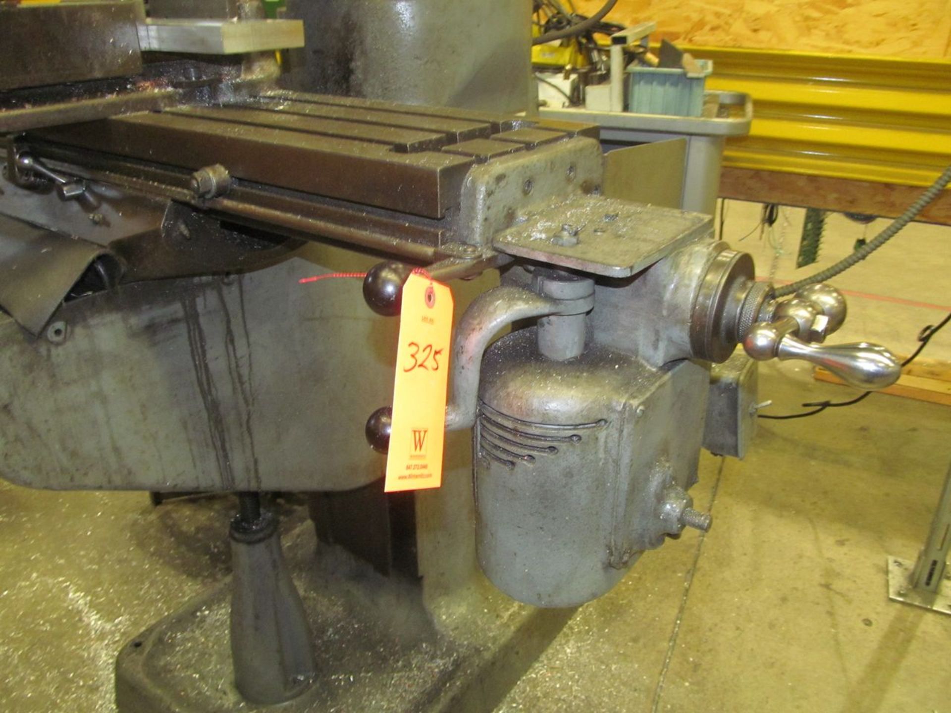 Bridgeport 1-1/2 HP Vertical Milling Machine, S/N: 12BR117828; with 9 in. x 42 in. T-Slot Production - Image 4 of 5