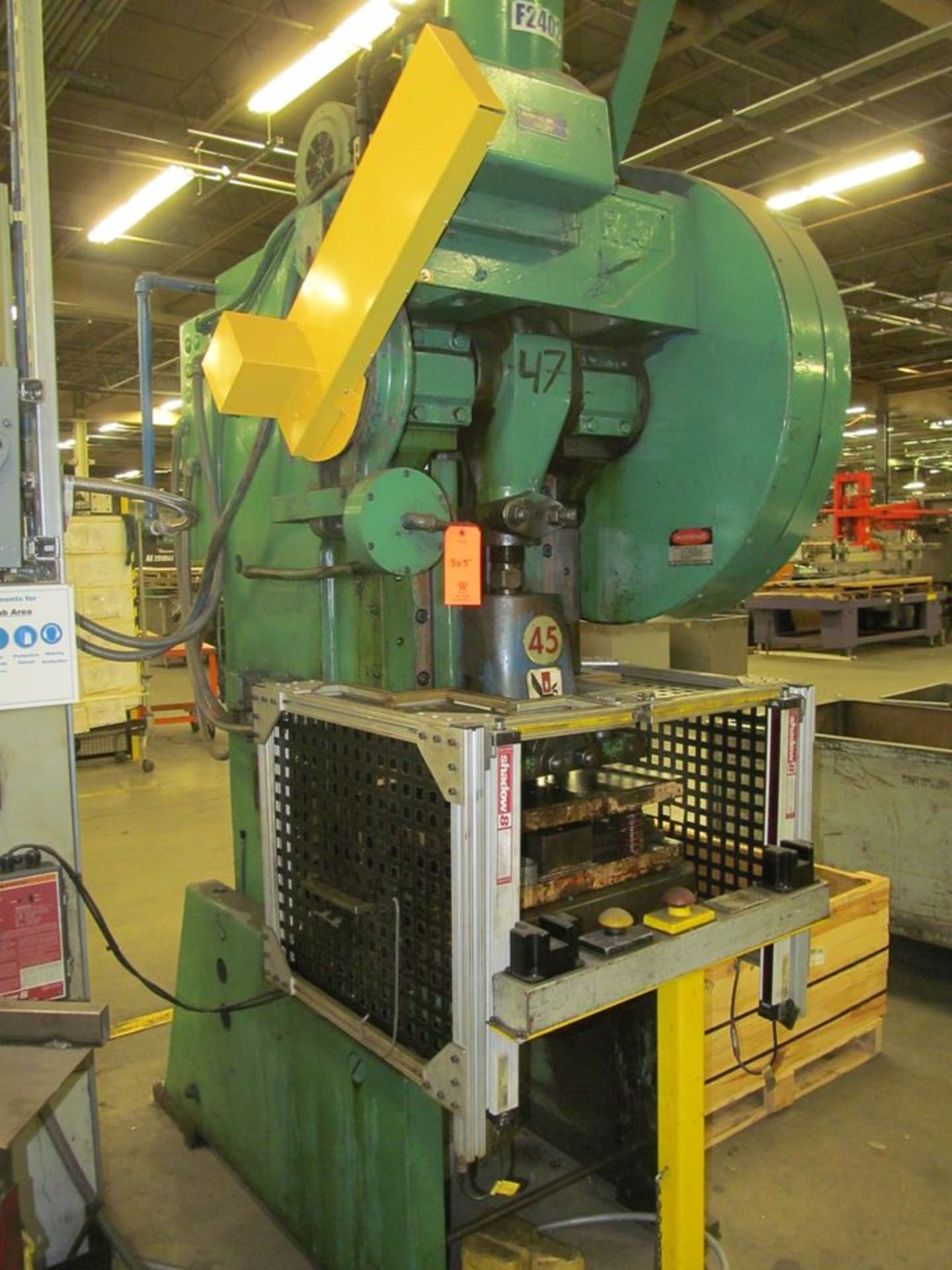 Federal 45-Ton Capacity No. 45 O.B.I. Stamping Press, S/N: 45-220; with Triad Model 3200 Punch Press