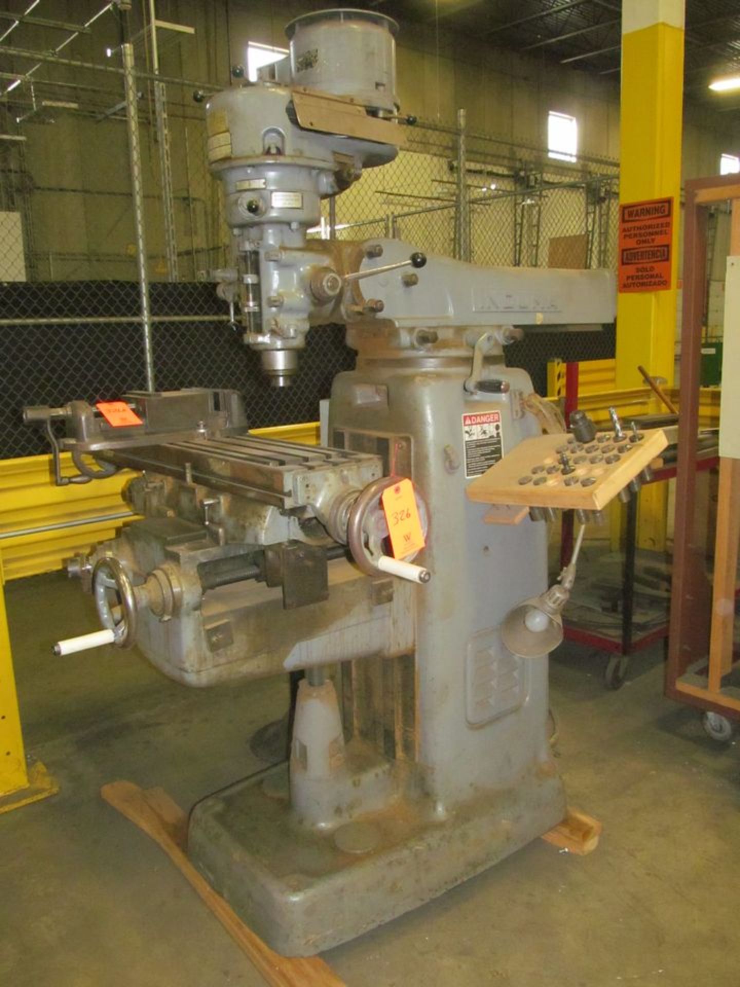 Induma 1-1/2 HP Vertical Milling Machine, Model & S/N: N/A; with 9 in. x 42 in. T-Slot Production - Image 2 of 4