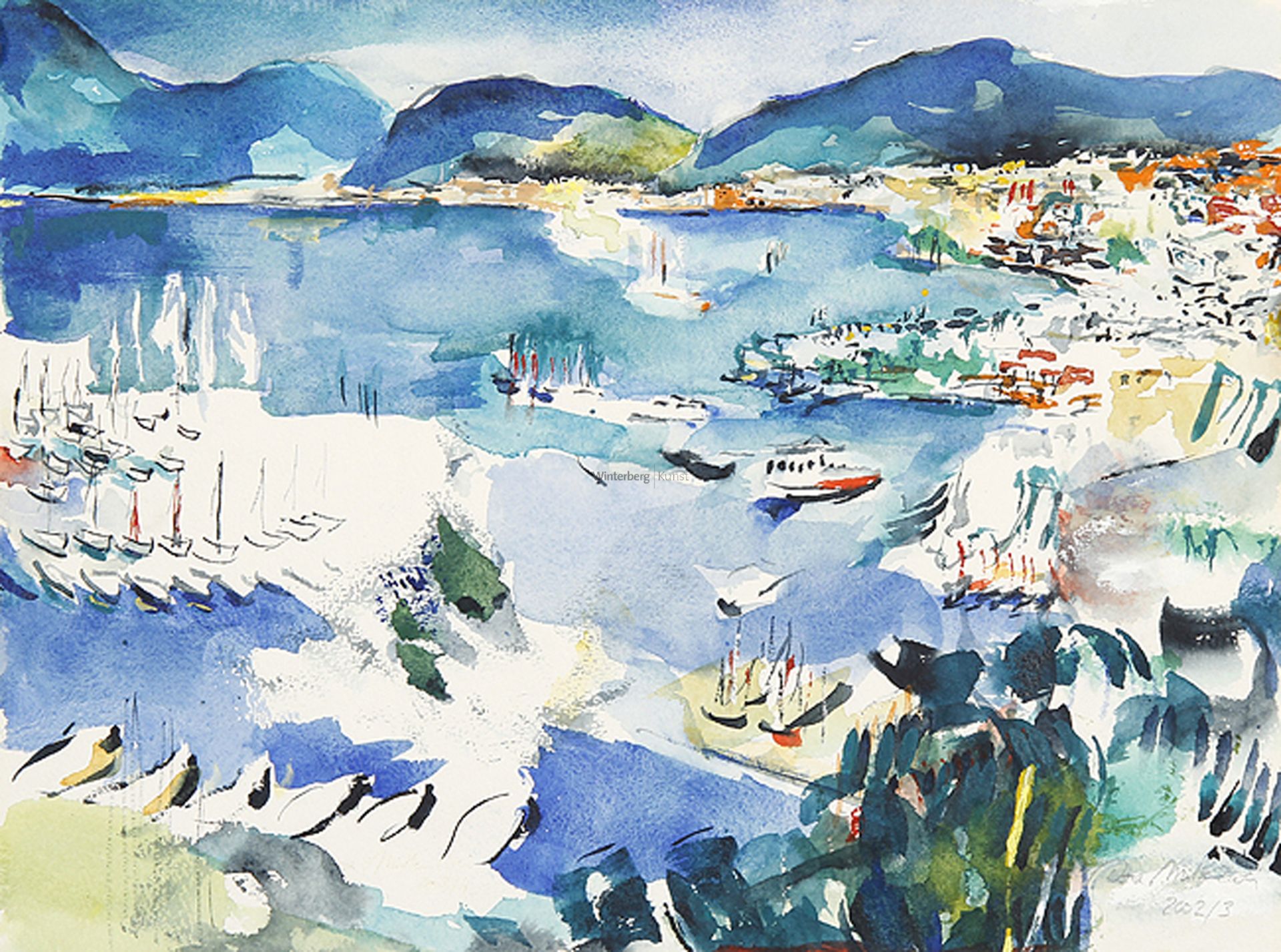 DORA MITTENZWEI, eigentl. CORNELIA VAHLBRUCH: Blick auf den Hafen von Marmaris.