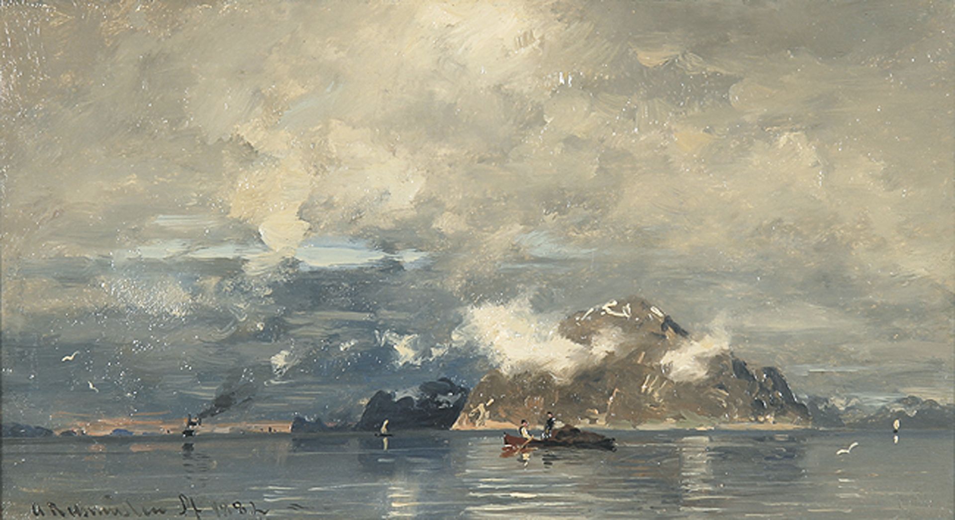 GEORG ANTON RASMUSSEN: Norwegische Fjordlandschaft.