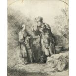 REMBRANDT - Kopien: Abraham mit Isaak sprechend.