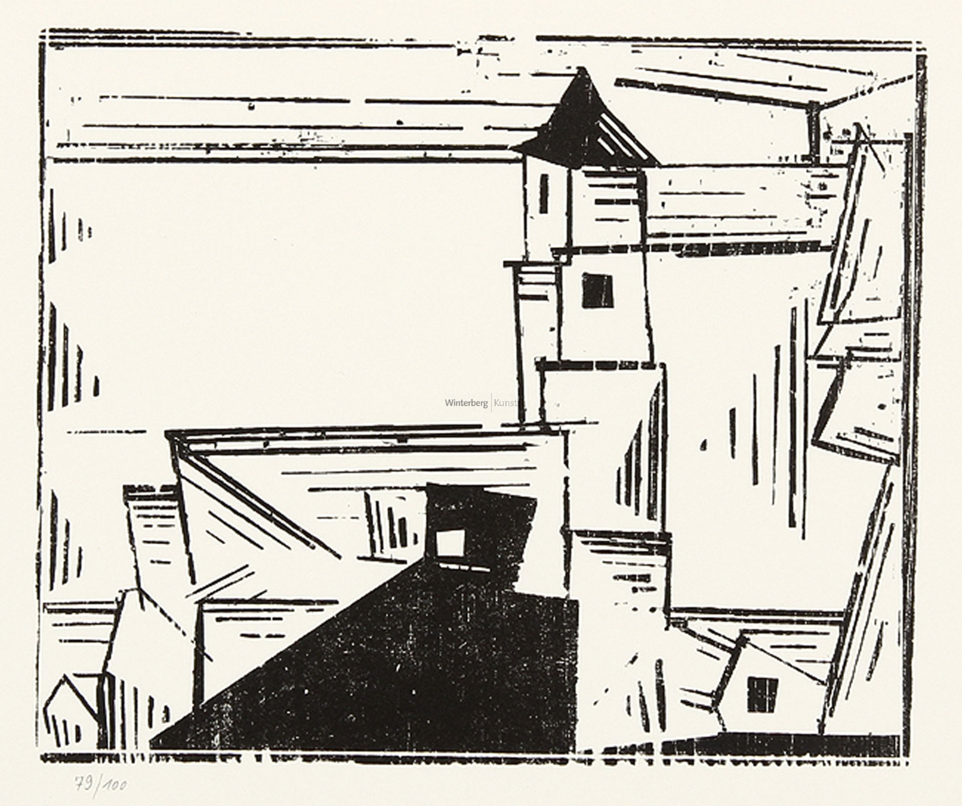 LYONEL FEININGER: Gelbe Dorfkirche 3.