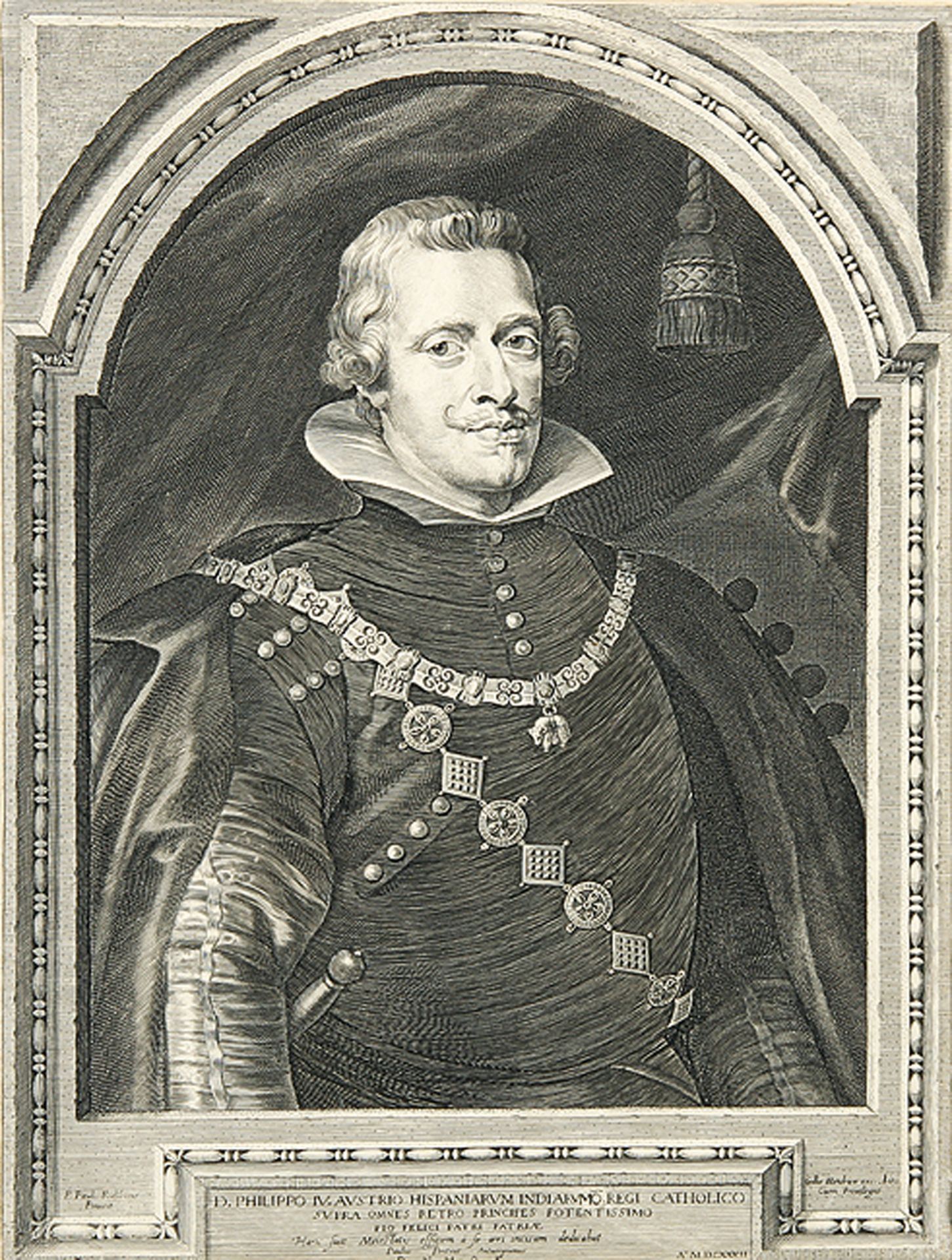 VARIA - PORTRÄTS: Philipp IV., König von Spanien. „D. Philippo IV. Austrio Hispaniarum Indiarmoq. R