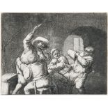 ADRIAEN VAN OSTADE: Der Messerkampf.