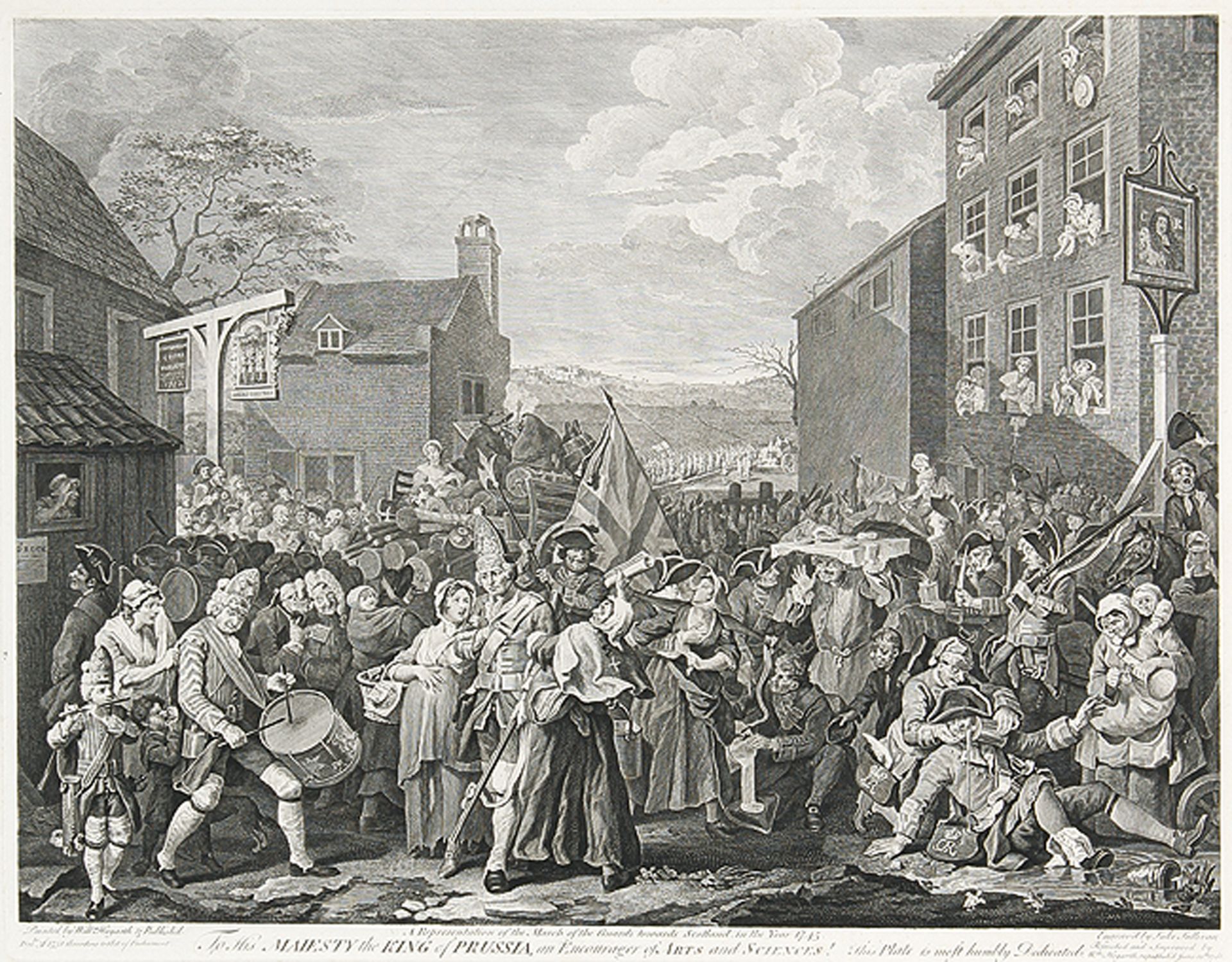 WILLIAM HOGARTH: The March to Finchley.