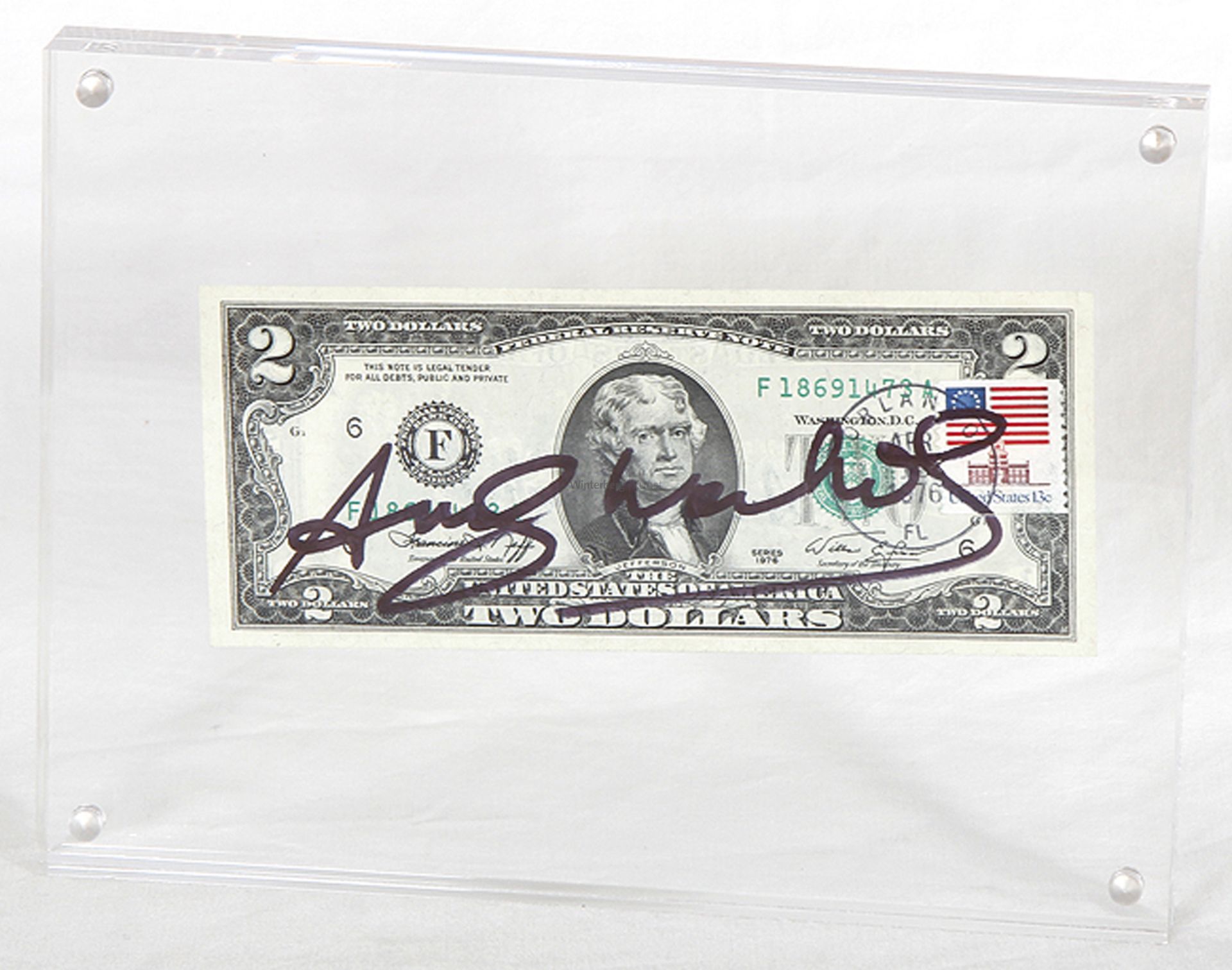 ANDY WARHOL: Two Dollar Jefferson.