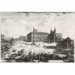 GIOVANNI BATTISTA PIRANESI: Veduta della Piazza e Basilica di S. Giovanni in Laterano.