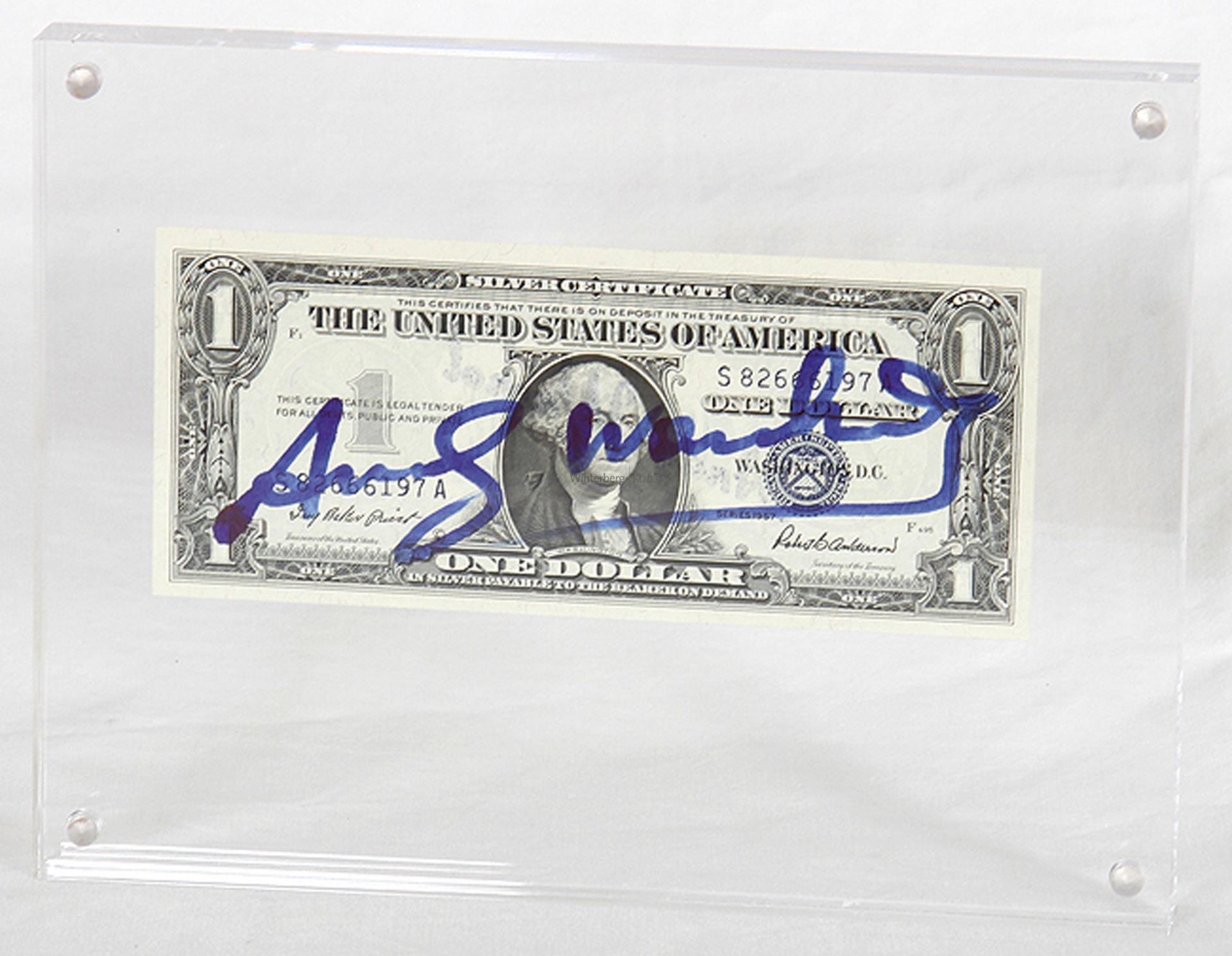 ANDY WARHOL: One Dollar Washington.