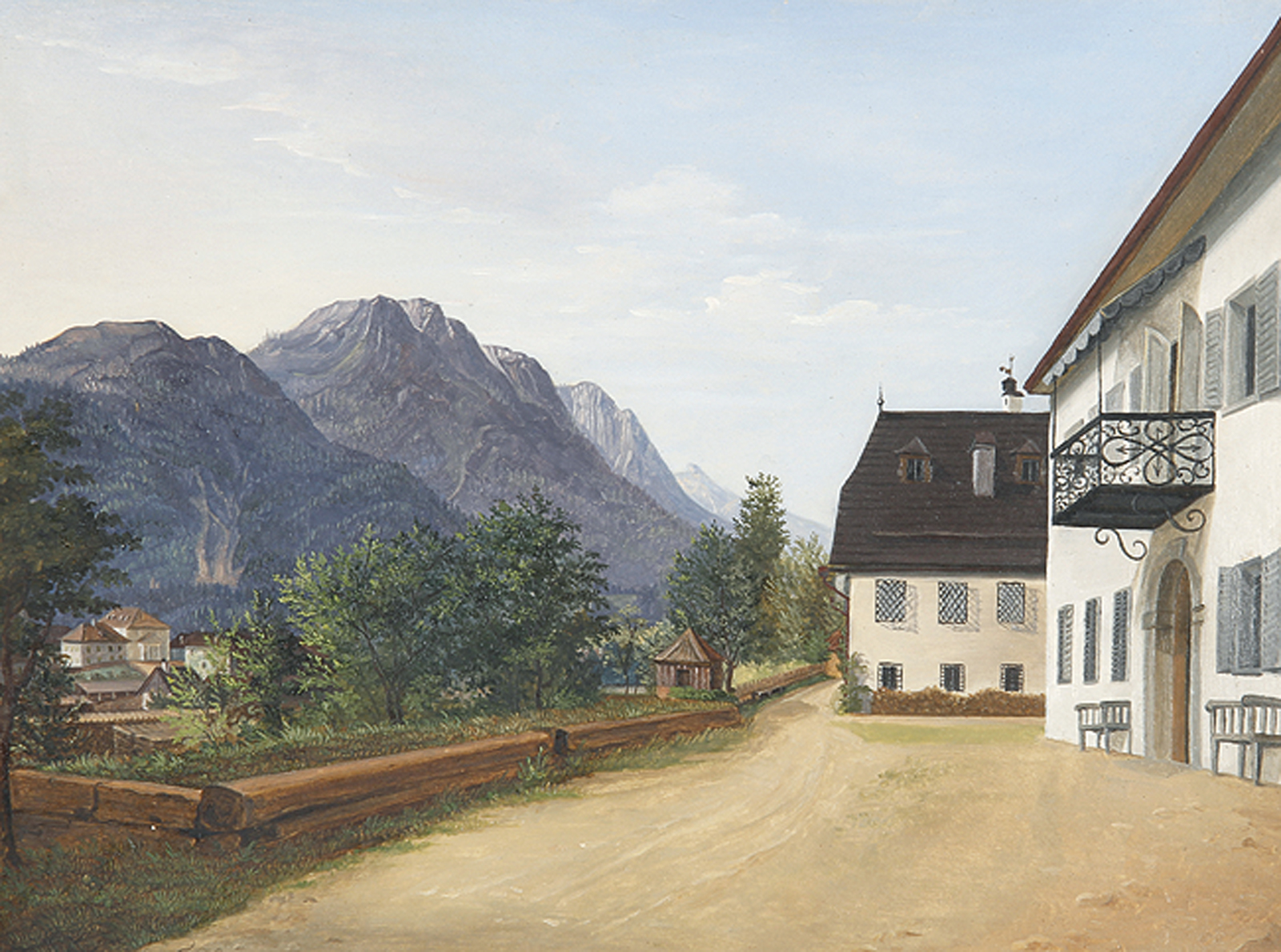 FRANZ HAUSER: Häuser am Alpenrand.