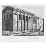 PIETRO PARBONI: Ansichten von Denkmälern in Rom (9) und Tivoli (1)