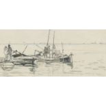 CARL VON MALCHUS: „Fischerboot in der Lagune“.