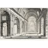 GIOVANNI BATTISTA PIRANESI: Veduta interna della Basilica di S. Pietro in Vaticano.