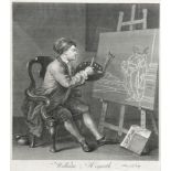 WILLIAM HOGARTH: Hogarth painting the Comic Muse.