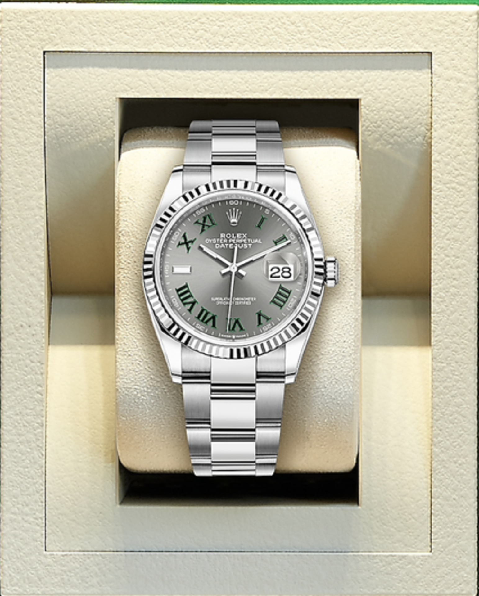 Reserve Met - ROLEX DATEJUST *WIMBLEDON DIAL* (2022 -UNWORN) OYSTER STEEL & 18CT WHITE GOLD (NO VAT) - Image 4 of 5