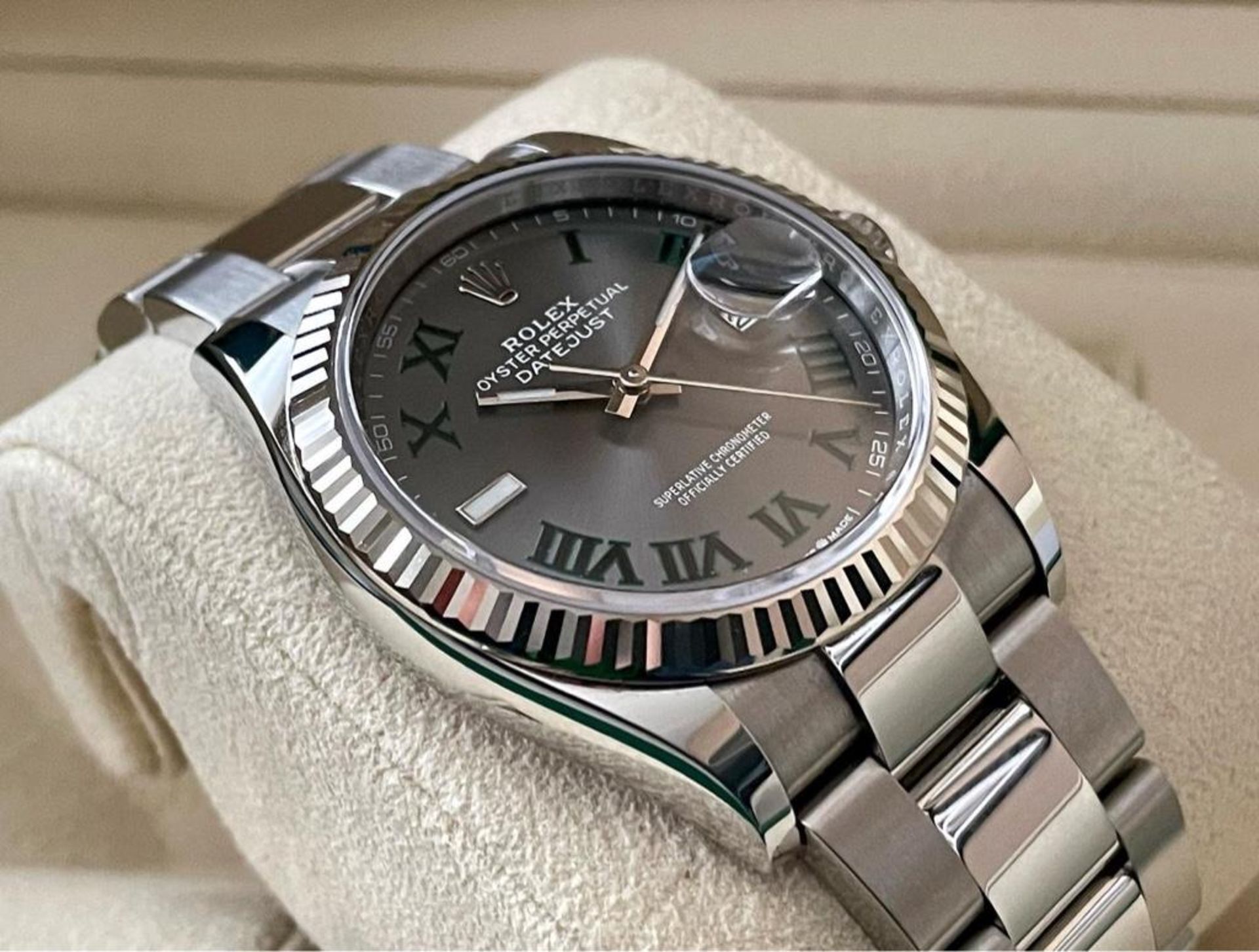 Reserve Met - ROLEX DATEJUST *WIMBLEDON DIAL* (2022 -UNWORN) OYSTER STEEL & 18CT WHITE GOLD (NO VAT) - Image 3 of 5