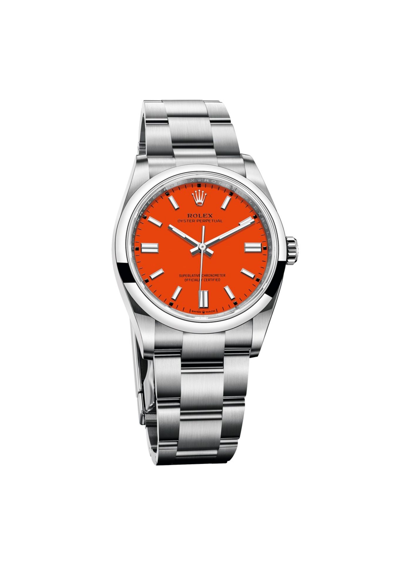 (Reserve Met) Rolex Oyster Perpetual 36mm (2022 - Brand New / Unworn) *Coral Red Dial - Discontinued