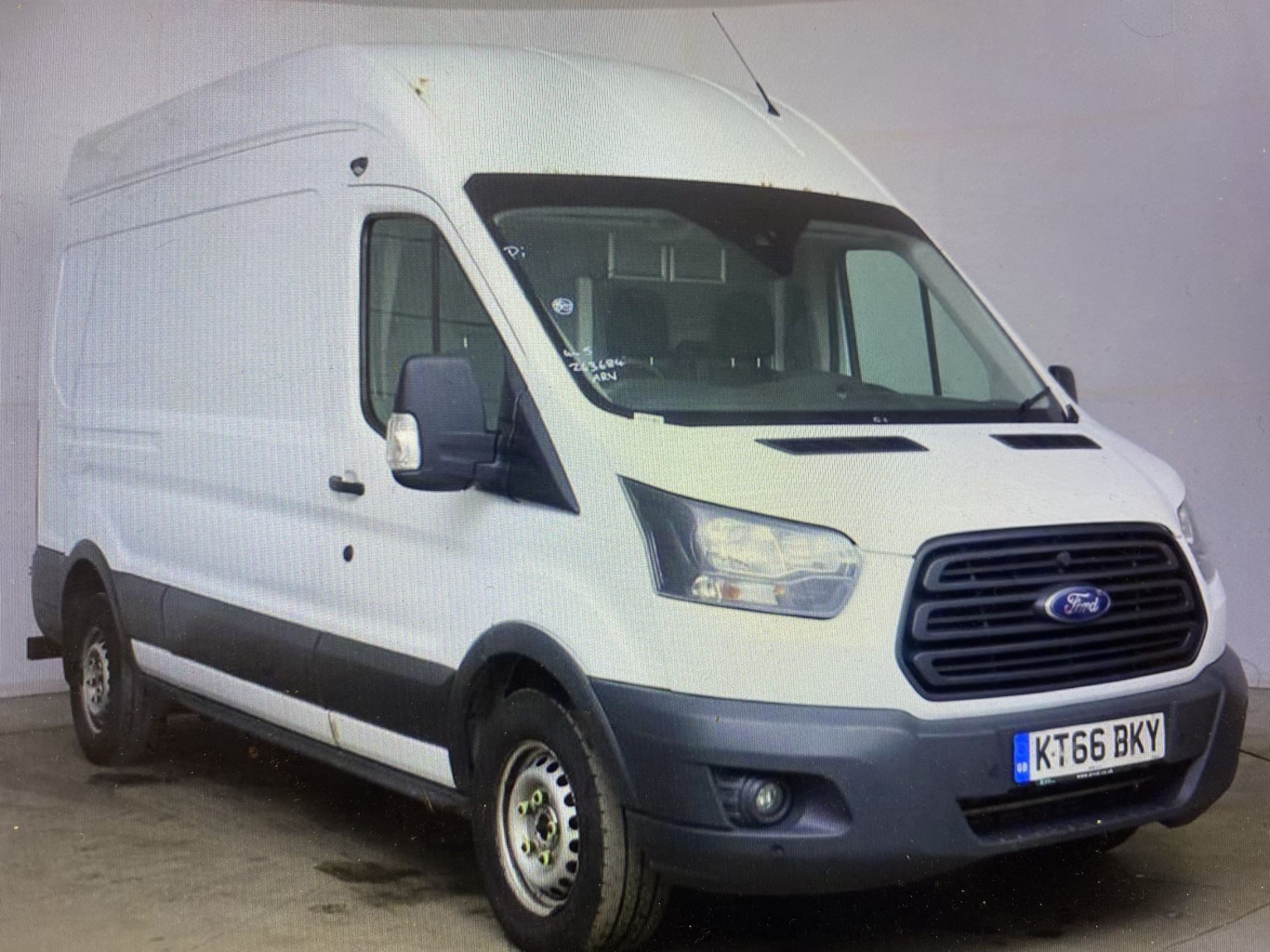 (Reserve Met) Ford Transit T350 2.0Tdci (130) Long Wheel Base High Top "EURO 6" 2017 Reg - Air Con - Image 2 of 6