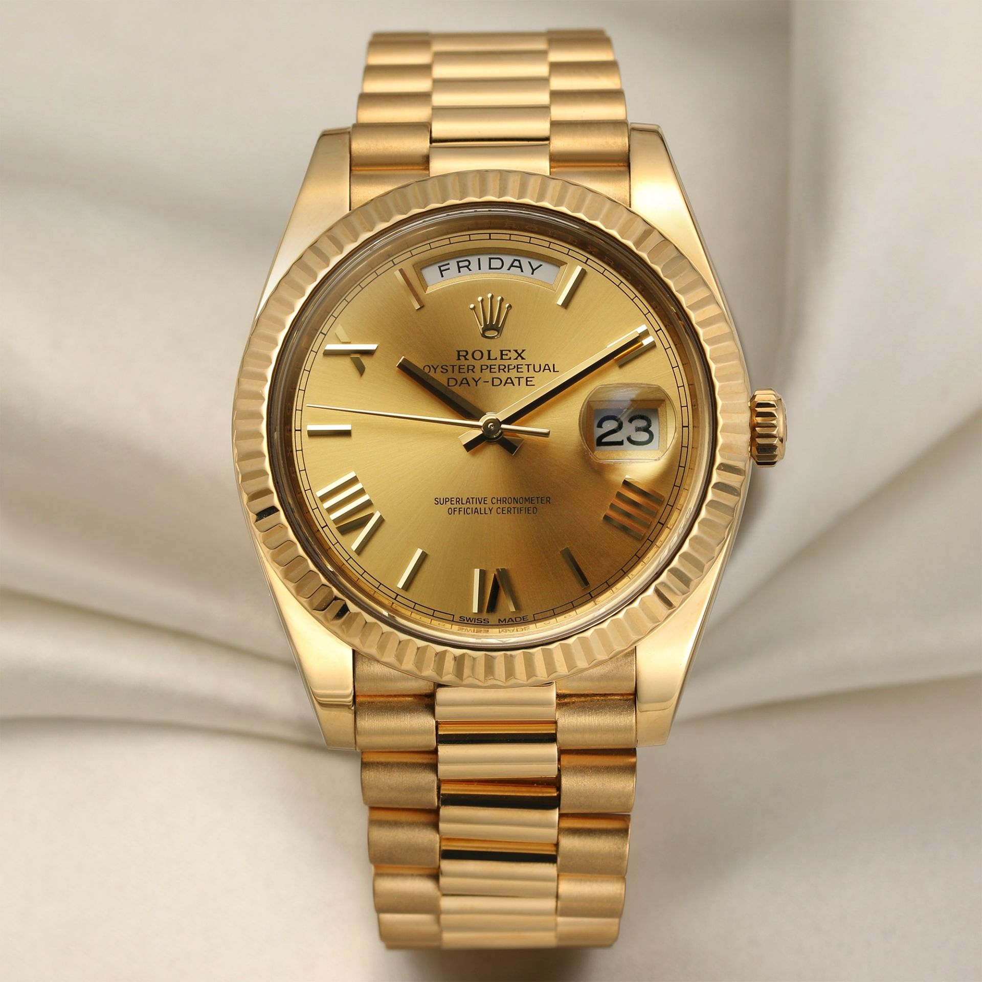 ROLEX DAY-DATE 40MM *18CT GOLD* (2022 NEW / UNWORN) CHAMPAGNE DIAL -PRESIDENT BRACELET - Image 2 of 16