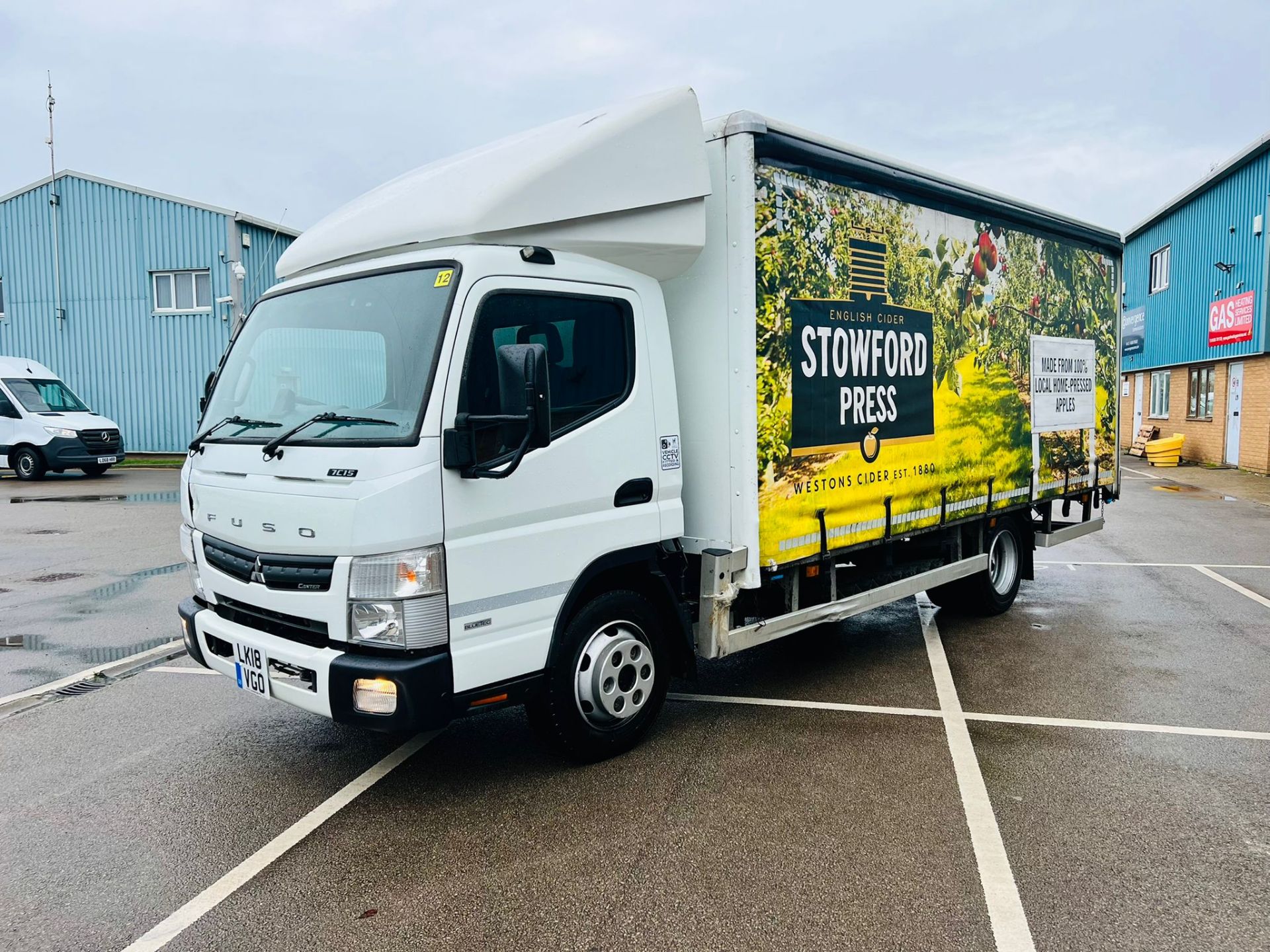 (RESERVE MET)Mitsubishi Fuso Canter 7C15 38 3.0 TD - 7.5 Curtainsider - 2018 18 Reg-69599 Miles Only - Image 2 of 15