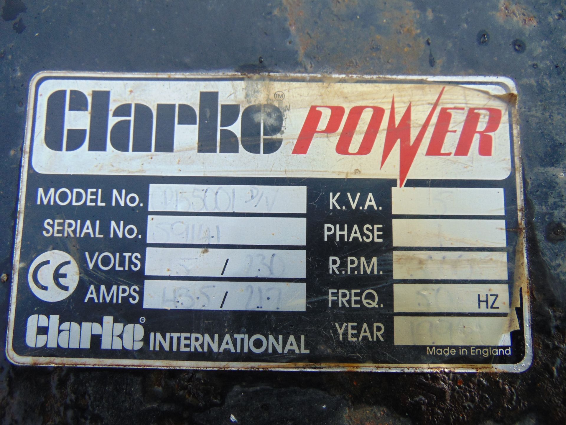 Clarke Power 5 KVA Petrol Generator - Image 7 of 7