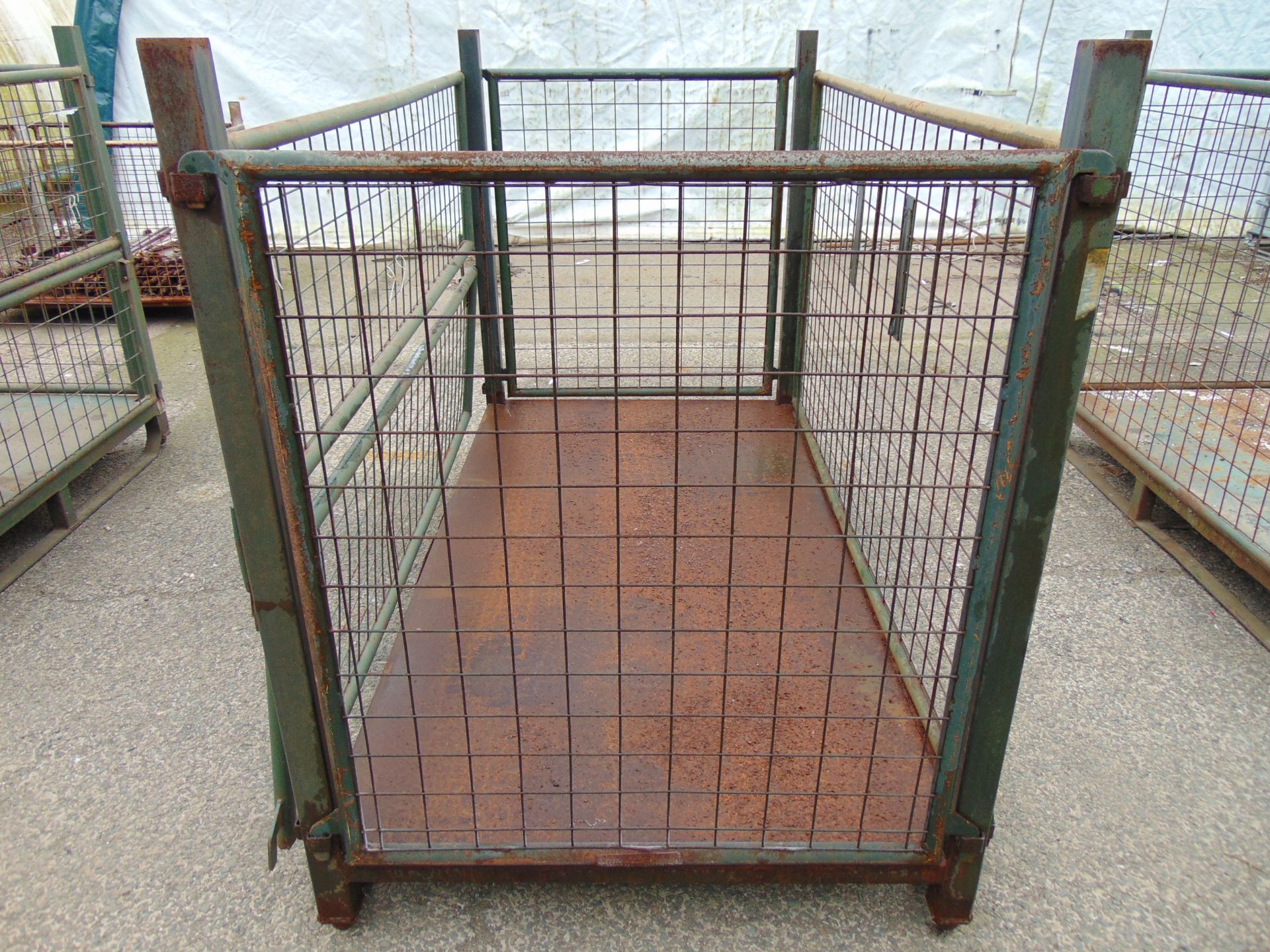 Heavy Duty Metal Stackable Stillage / Post Pallet - Image 2 of 3