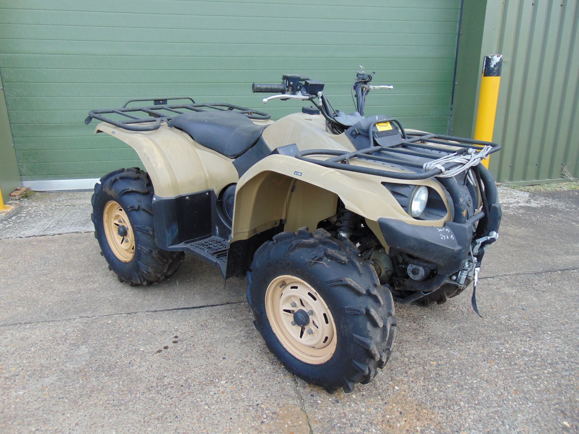 Military Specification Yamaha Grizzly 450 4 x 4 ATV Quad Bike Complete with Winch 591 Hours Only!