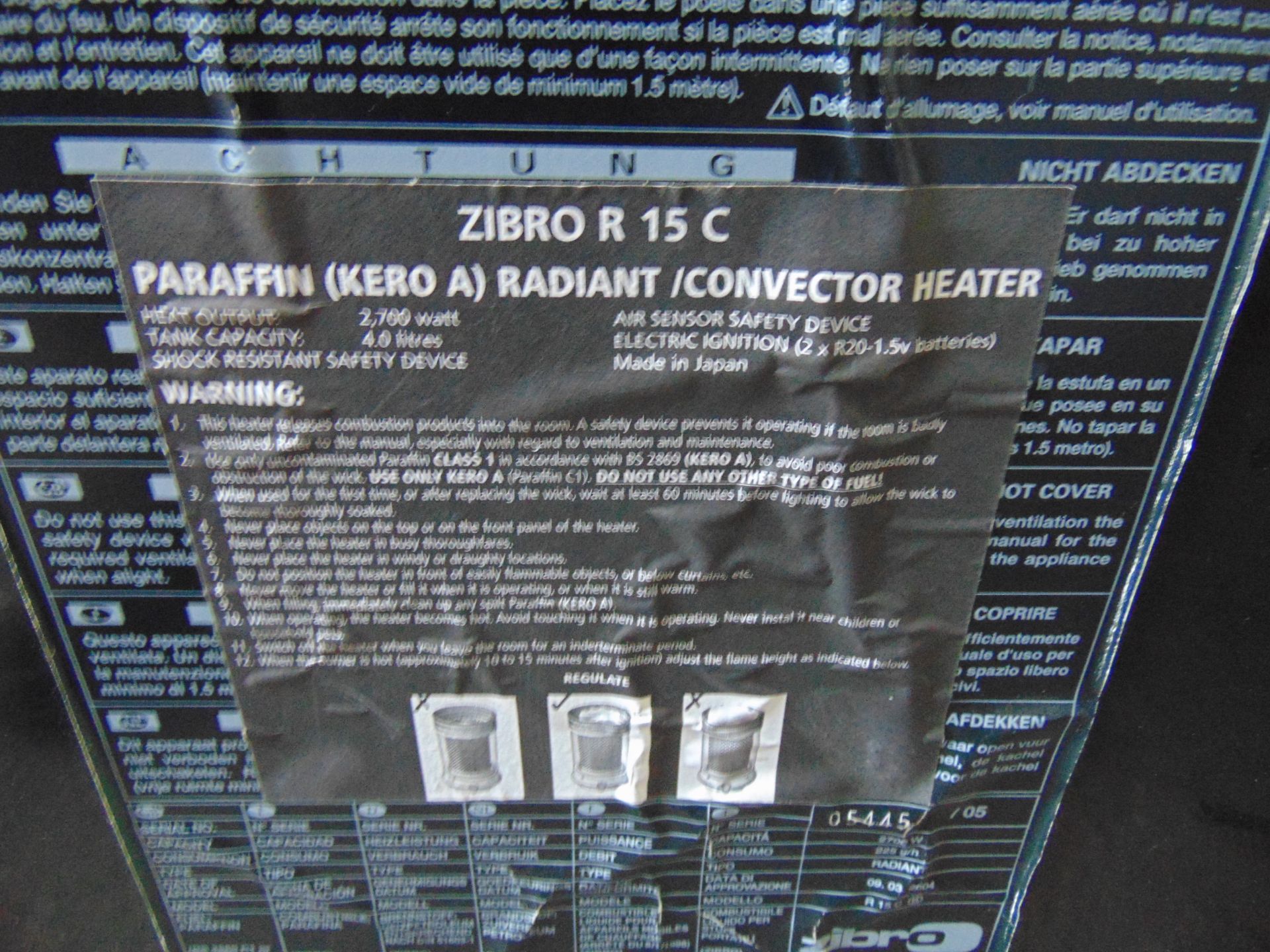 Zibro R15C Paraffin Heater - Image 7 of 7