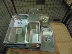 20 x British Army Stainless Steel Cooking Pans and Trays as shown