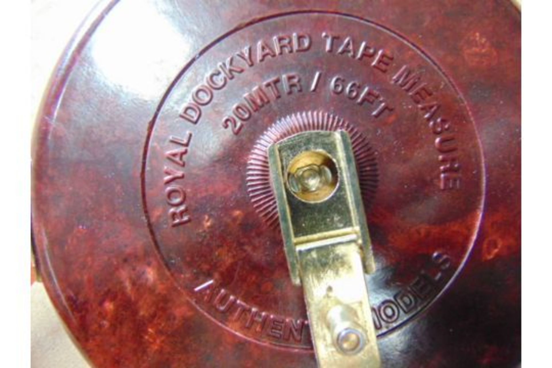 ROYAL DOCK YARD 60FT TAPE MEASURE IN BAKALITE CASE - Image 4 of 6