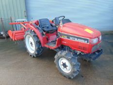 Mitsubishi MT185 Compact Tractor with Rotovator ONLY 893 HOURS!!!