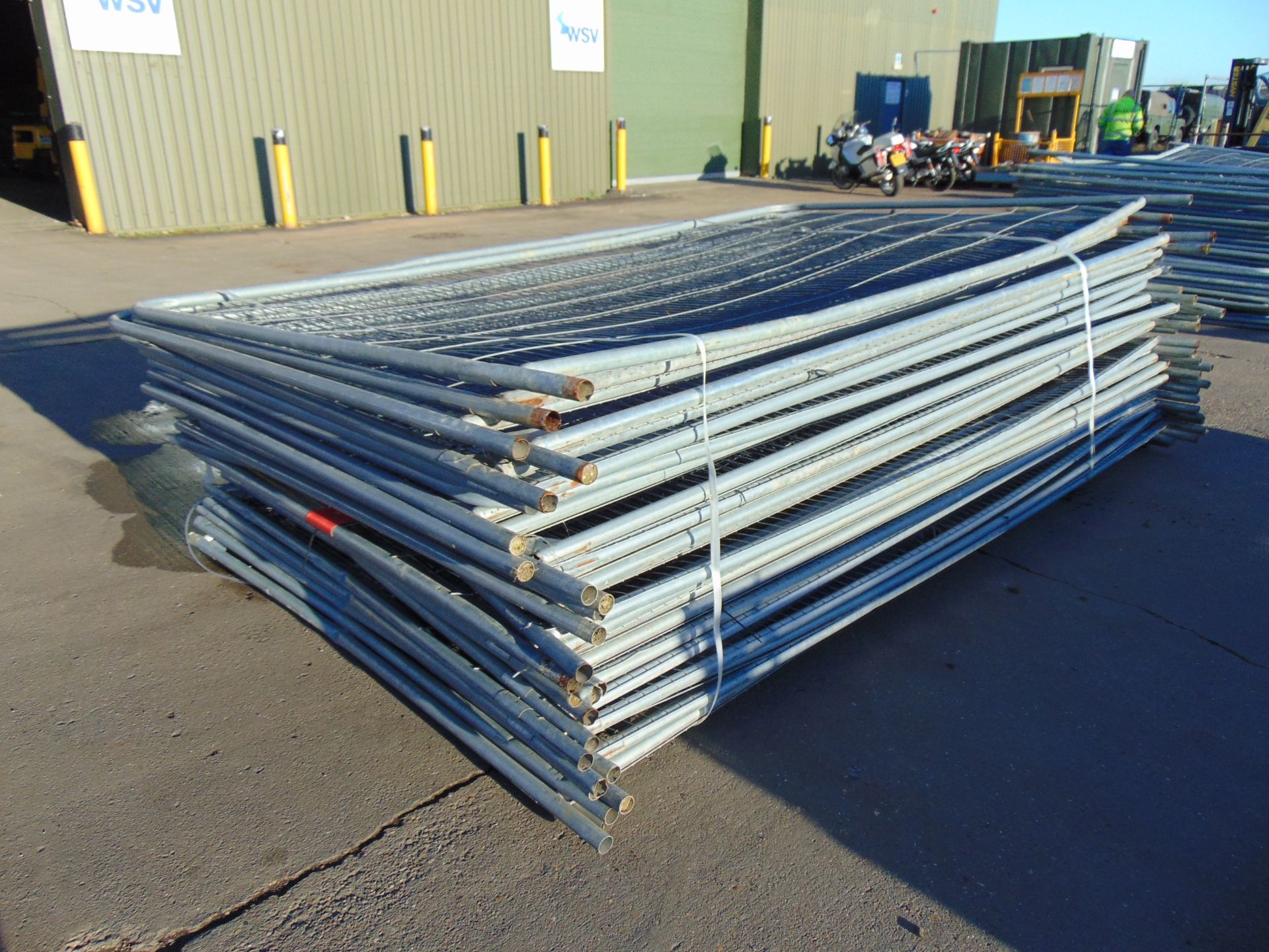 28 x Heras Style Galvanised Fencing Panels 3.5m x 2m