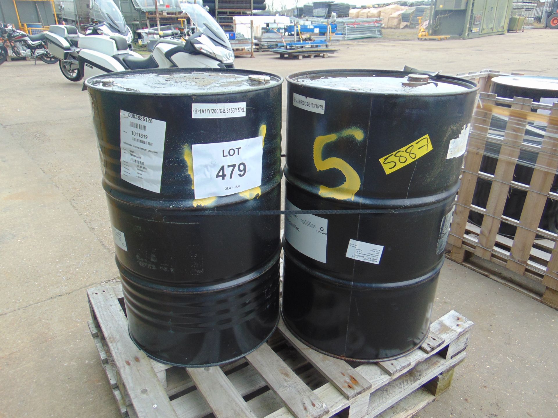 2 x 205 litre Drums of Clearway 3 General Purpose De-Icer. Unissued MOD Stock - Image 2 of 3