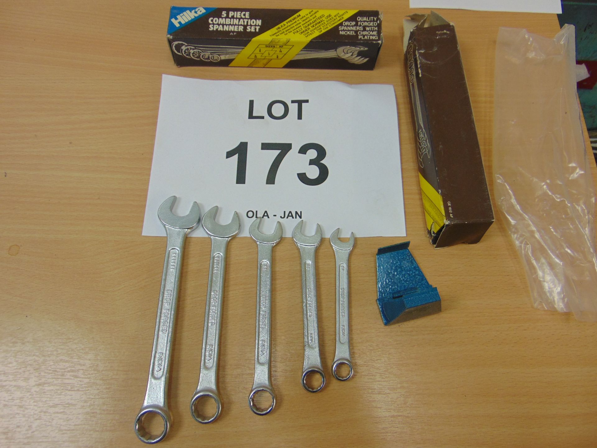 2 x Unissued Hilka 5 Piece Combination Spanner set