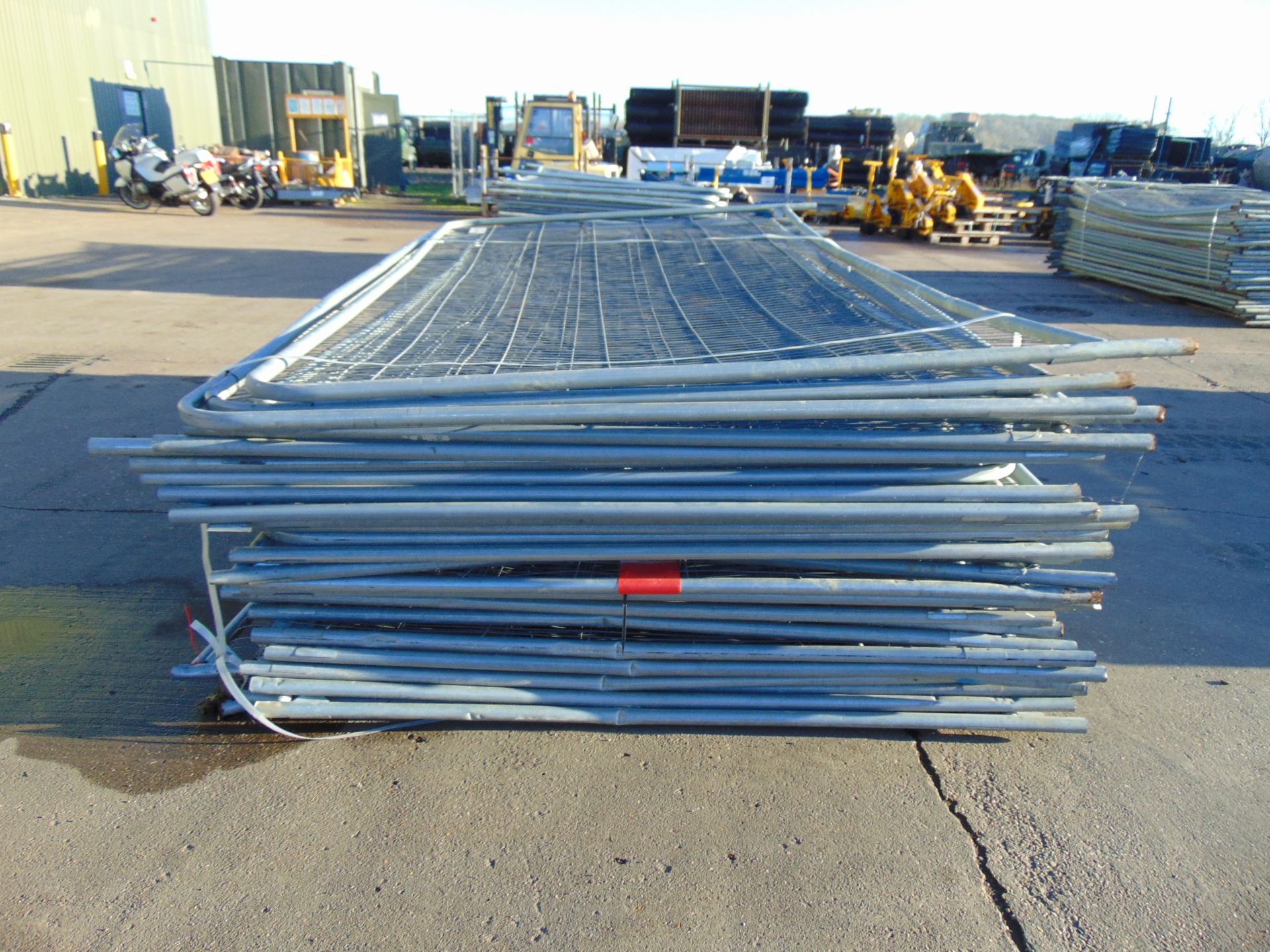 28 x Heras Style Galvanised Fencing Panels 3.5m x 2m - Image 2 of 4