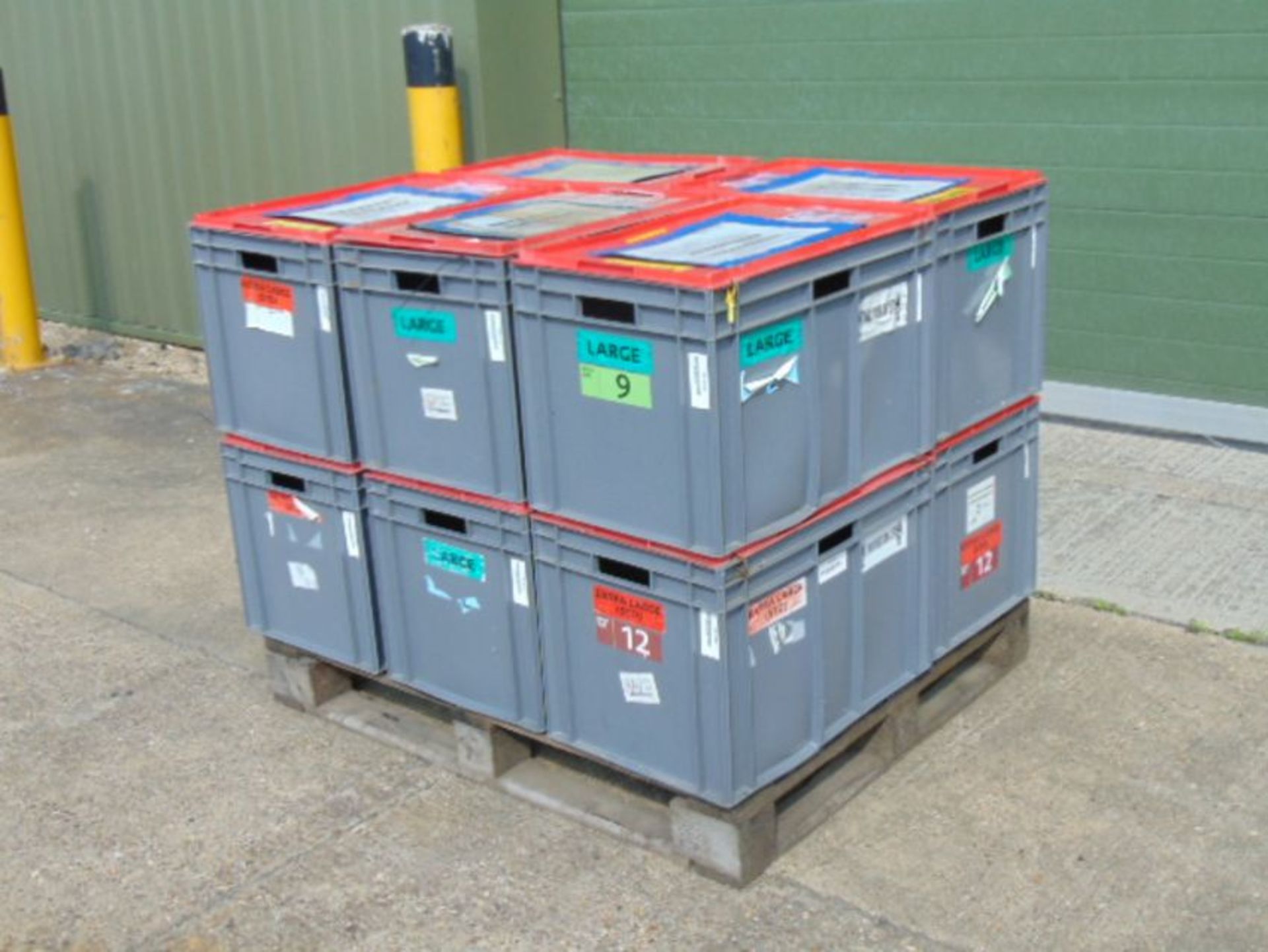 10 x Standard MoD Stackable Storage Boxes c/w Lids - Image 2 of 4