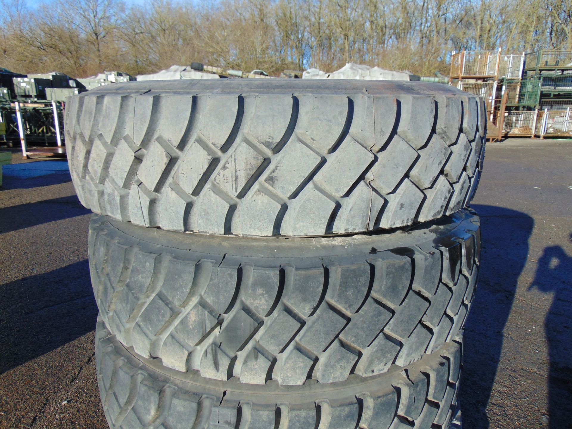 Qty 4 x Goodyear 12.00R20 G388 Unisteel tyres, unused still with bobbles fitted on 8 stud rims - Image 2 of 8