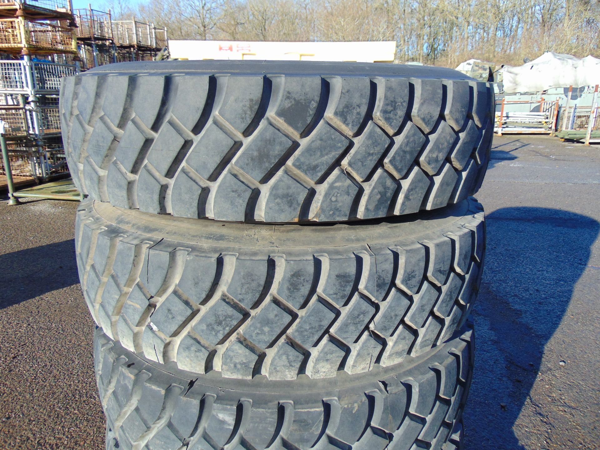 Qty 4 x Goodyear 12.00R20 G388 Unisteel tyres, unused still with bobbles fitted on 8 stud rims - Image 2 of 8