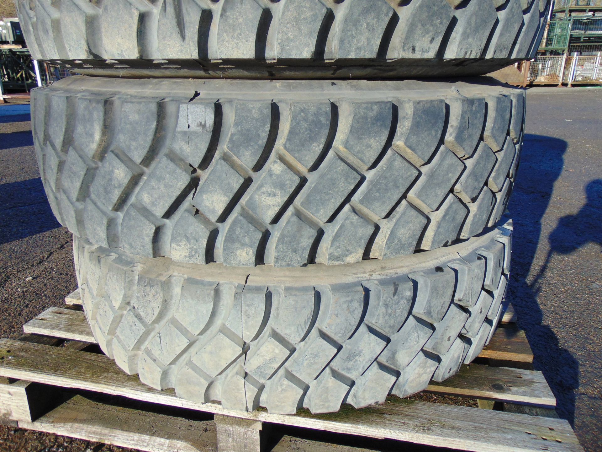 Qty 4 x Goodyear 12.00R20 G388 Unisteel tyres, unused still with bobbles fitted on 8 stud rims - Image 3 of 8